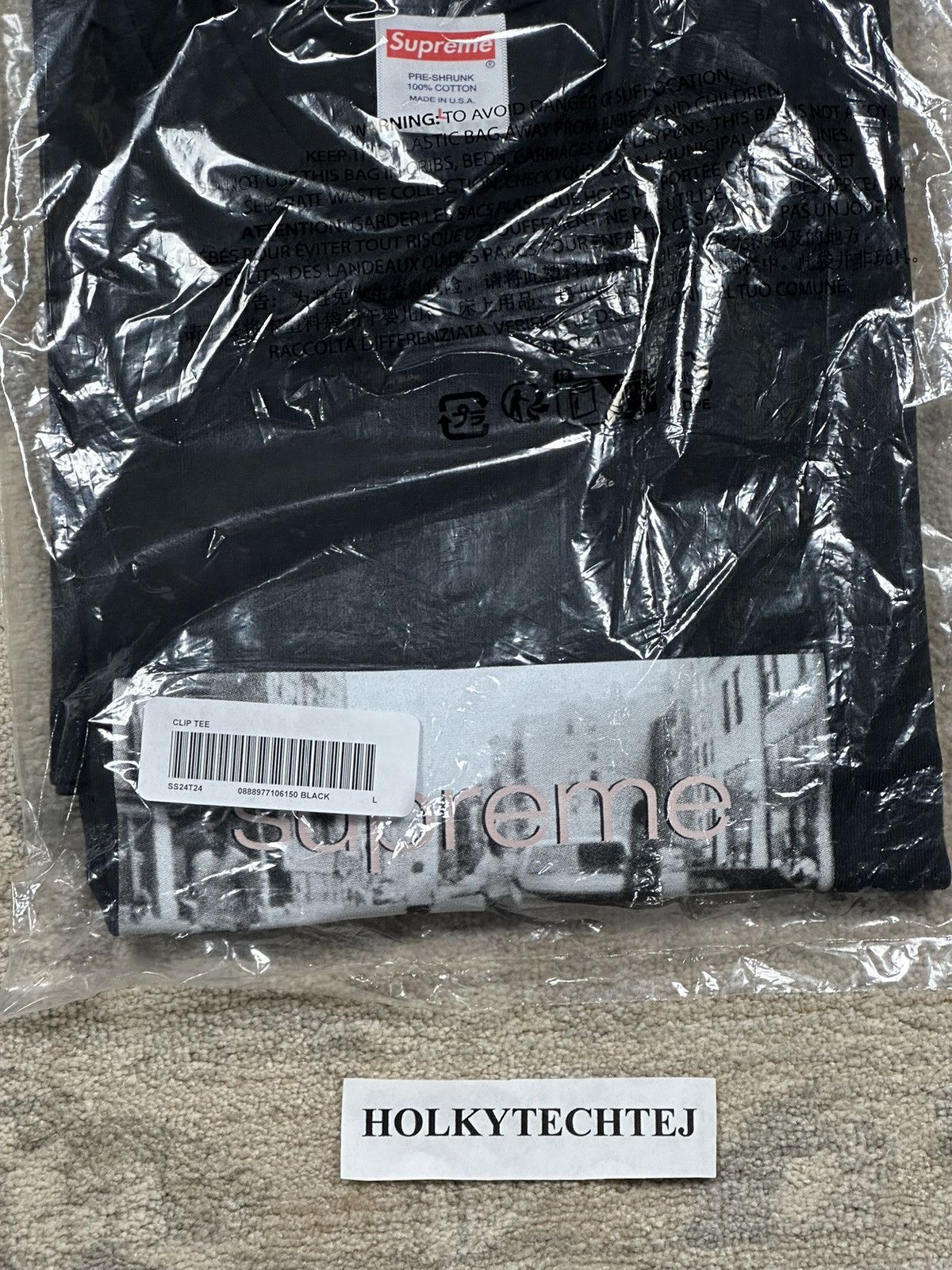 Supreme Supreme Crew 96 Tee - Black - L - SS24 Size US L / EU 52-54 / 3 - 3 Thumbnail