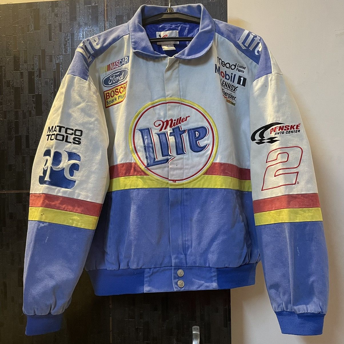 Jeff Hamilton Vintage Jeff Hamilton Miller Lite Nascar Jacket Size US L / EU 52-54 / 3 - 2 Thumbnail