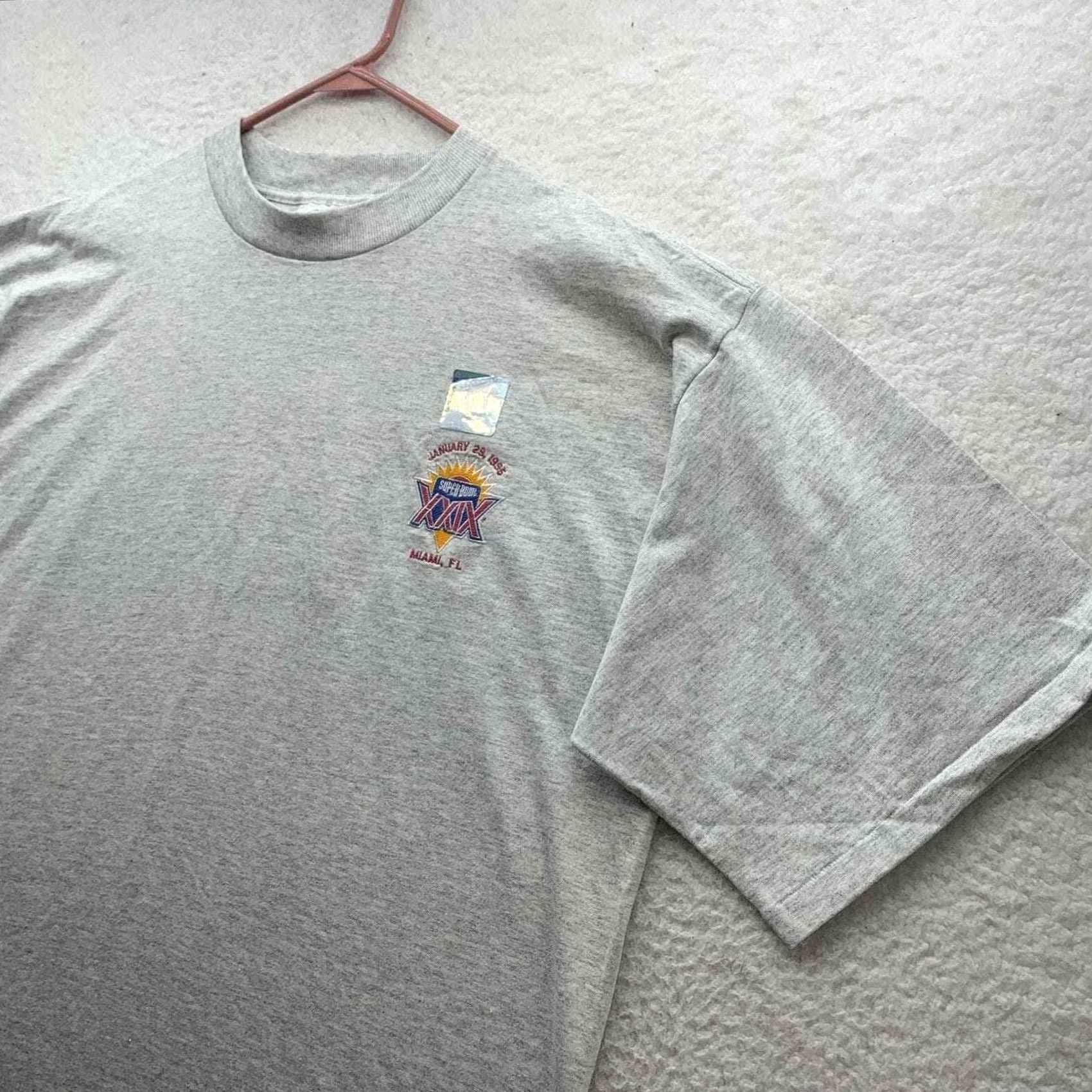 X-LARGE Antigua Superbowl 29 XXIX T-Shirt Mens XL X-Large 1995 Miami USA Made Gray NWOT Size US XL / EU 56 / 4 - 2 Thumbnail