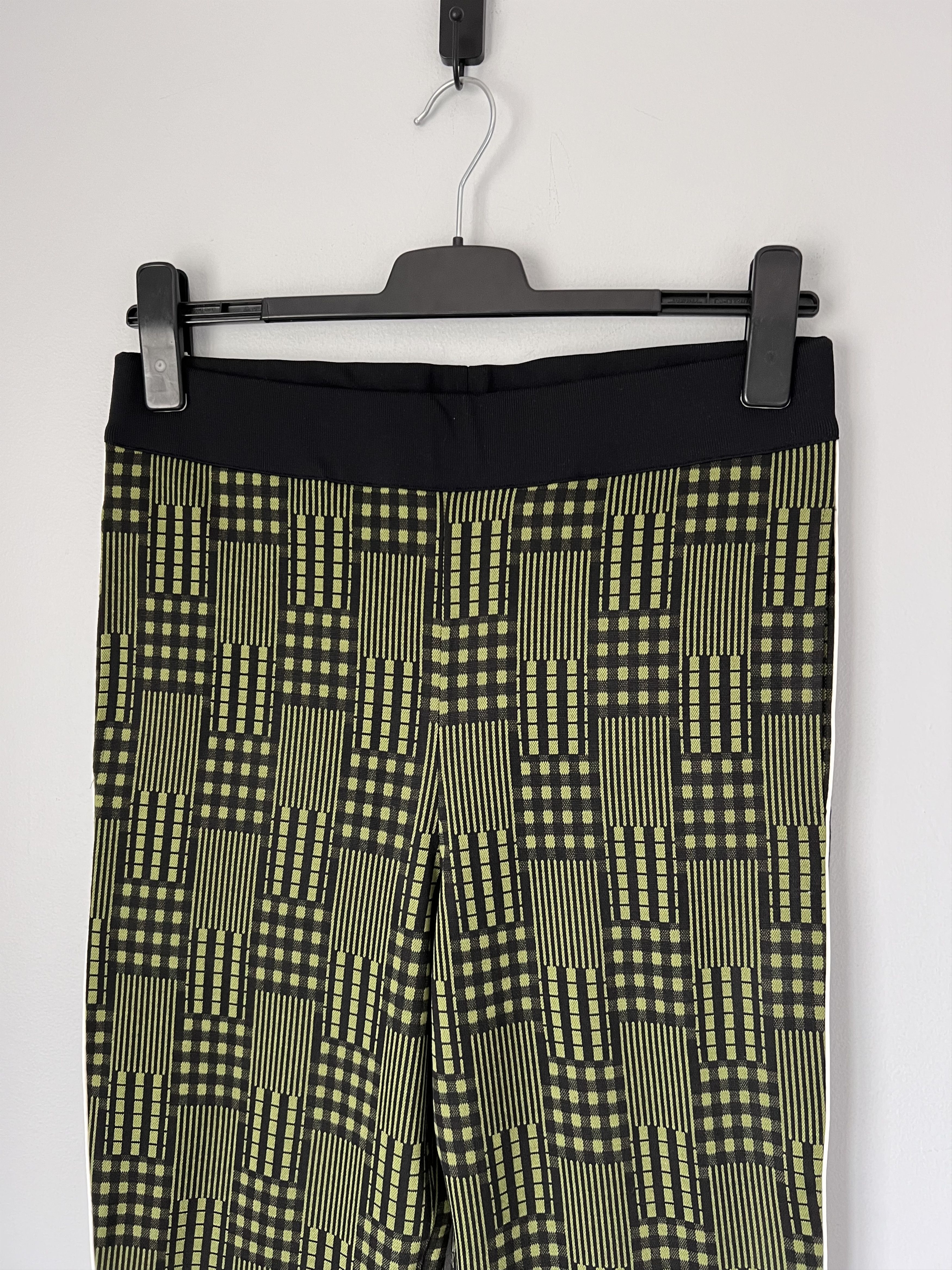 Marni Marni Flared Check Jersey Pants in Grass Green Size US 34 / EU 50 - 2 Thumbnail