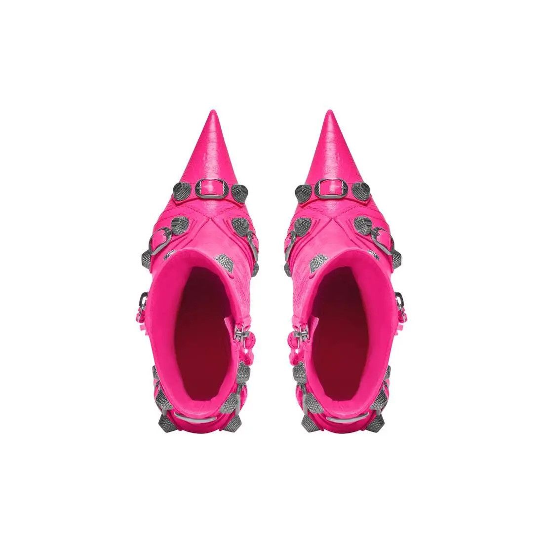 Balenciaga o1w1db10625 Cagole 90mm Booties in Fluo Pink Size US 9.5 / IT 39.5 - 5 Thumbnail