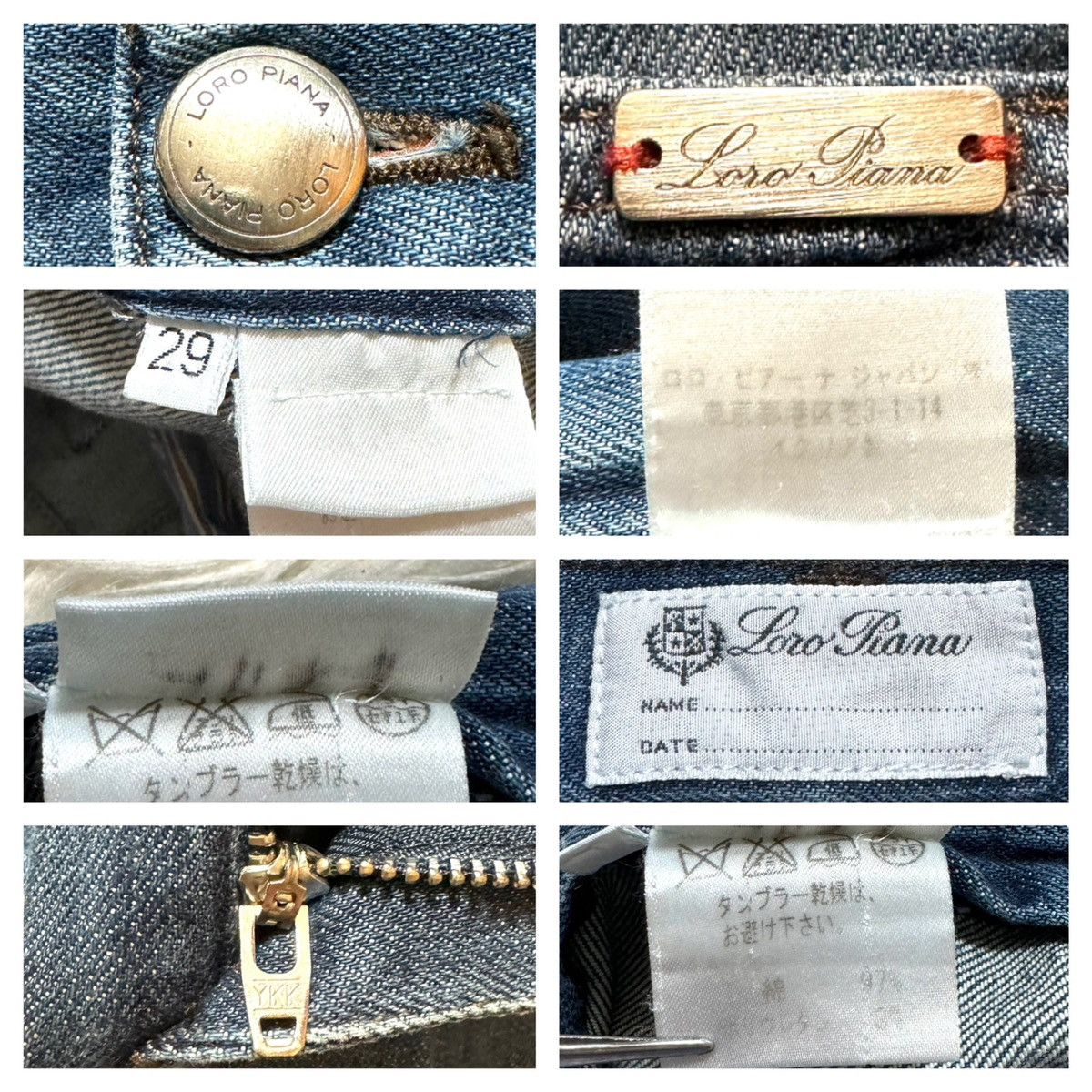 Loro Piana Loro Piana Denim Pants with Plate, Blue, 29 Size US 29 - 2 Thumbnail