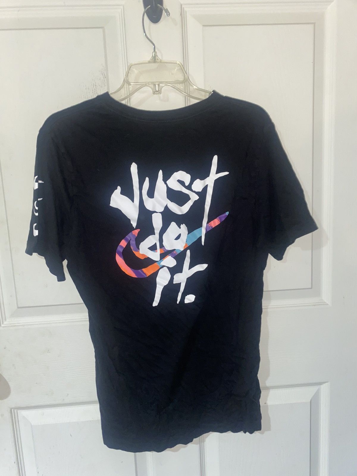 Nike × Vintage Nike Graphic Just do it Tee Small Size US S / EU 44-46 / 1 - 1 Thumbnail