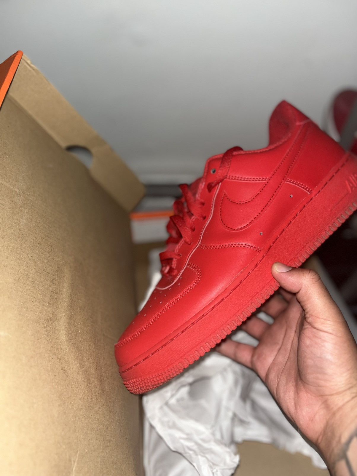 Nike Air force triple red Size US 11.5 / EU 44-45 - 5 Thumbnail