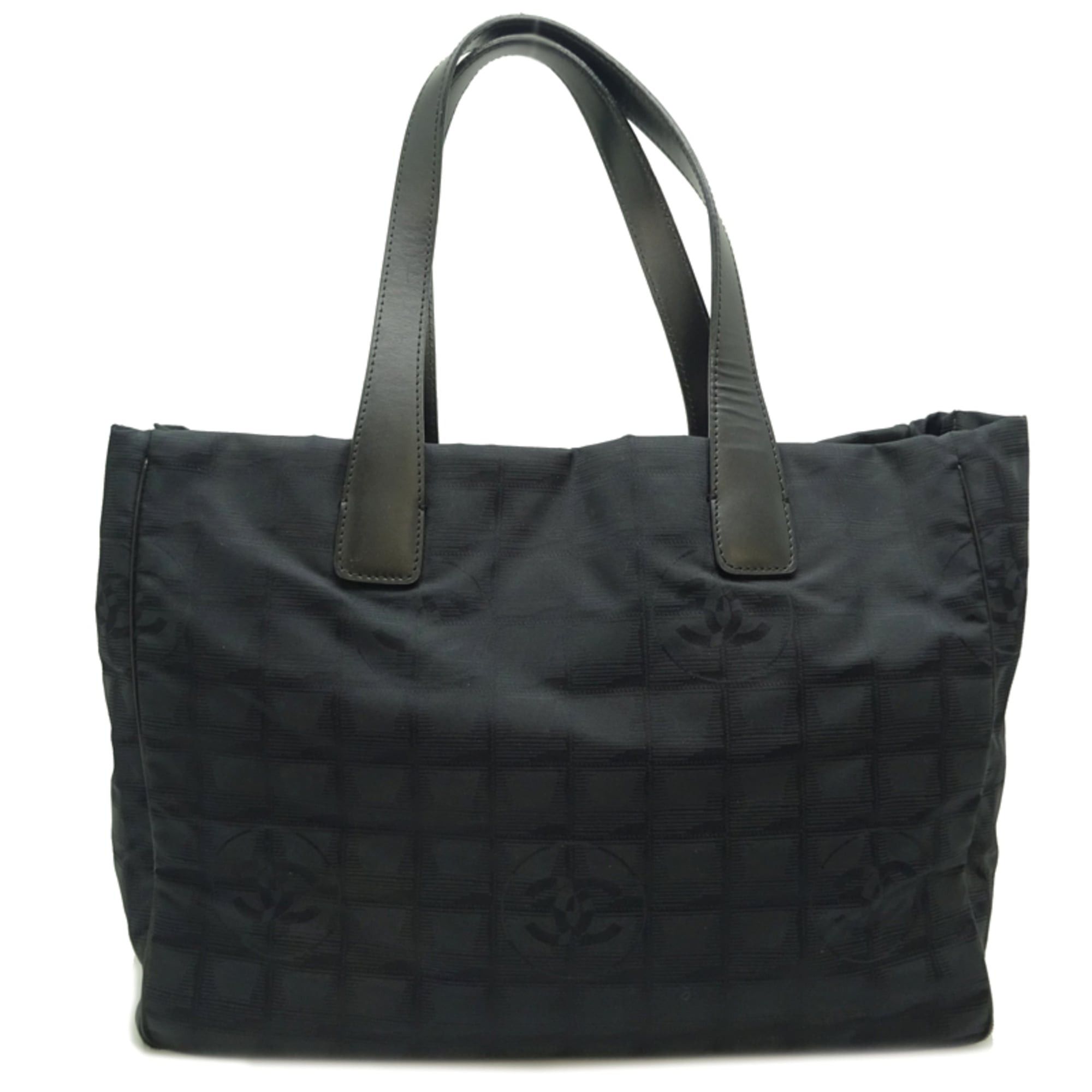 Chanel New Travel Line Tote MM Women's Handbag in Nylon Black