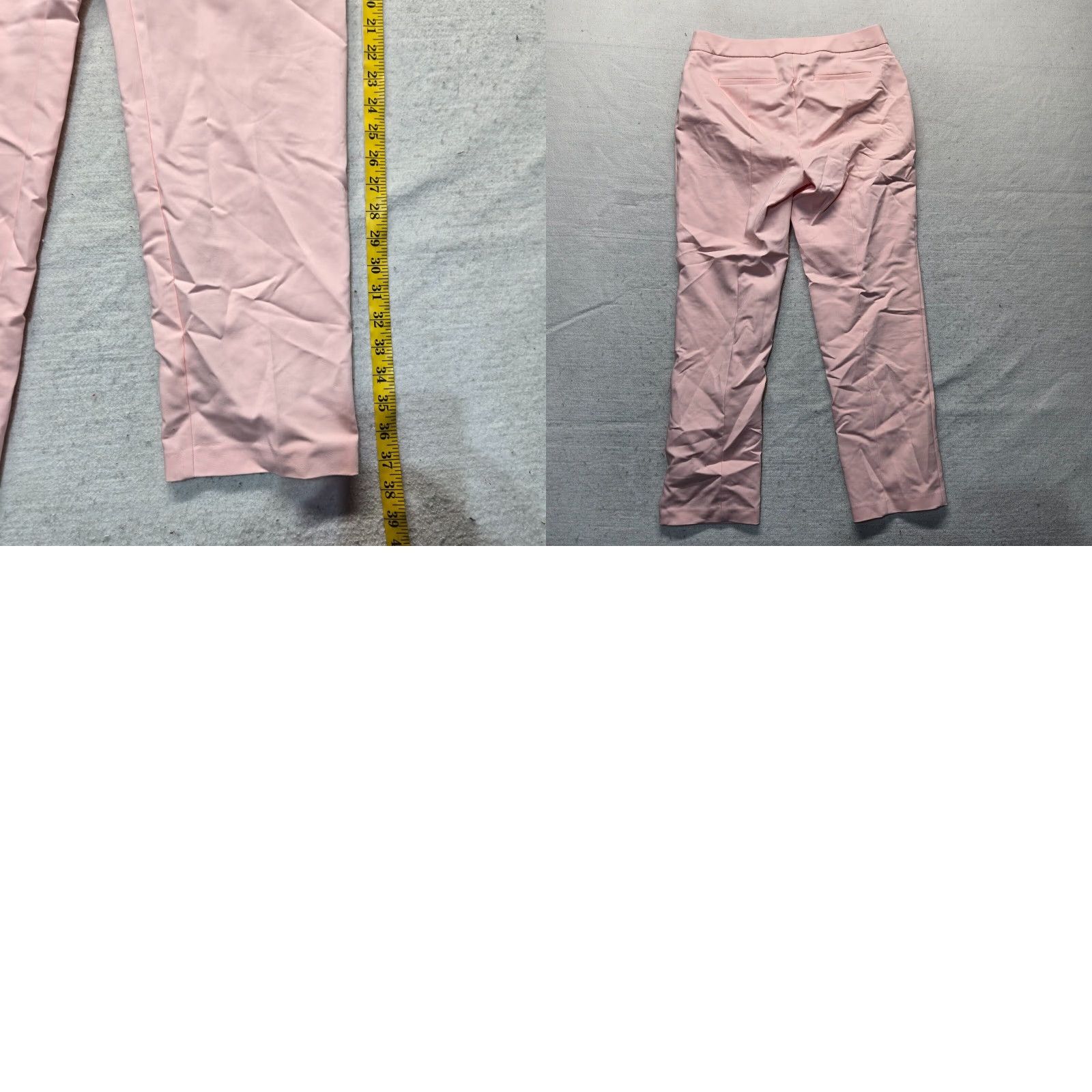 Vintage Rafaella Pink Solid Curvy Fit Straight Leg Pants Adult Women's Size 6 Petite Polyester Viscose Size 28" / US 6 / IT 42 - 8 Thumbnail