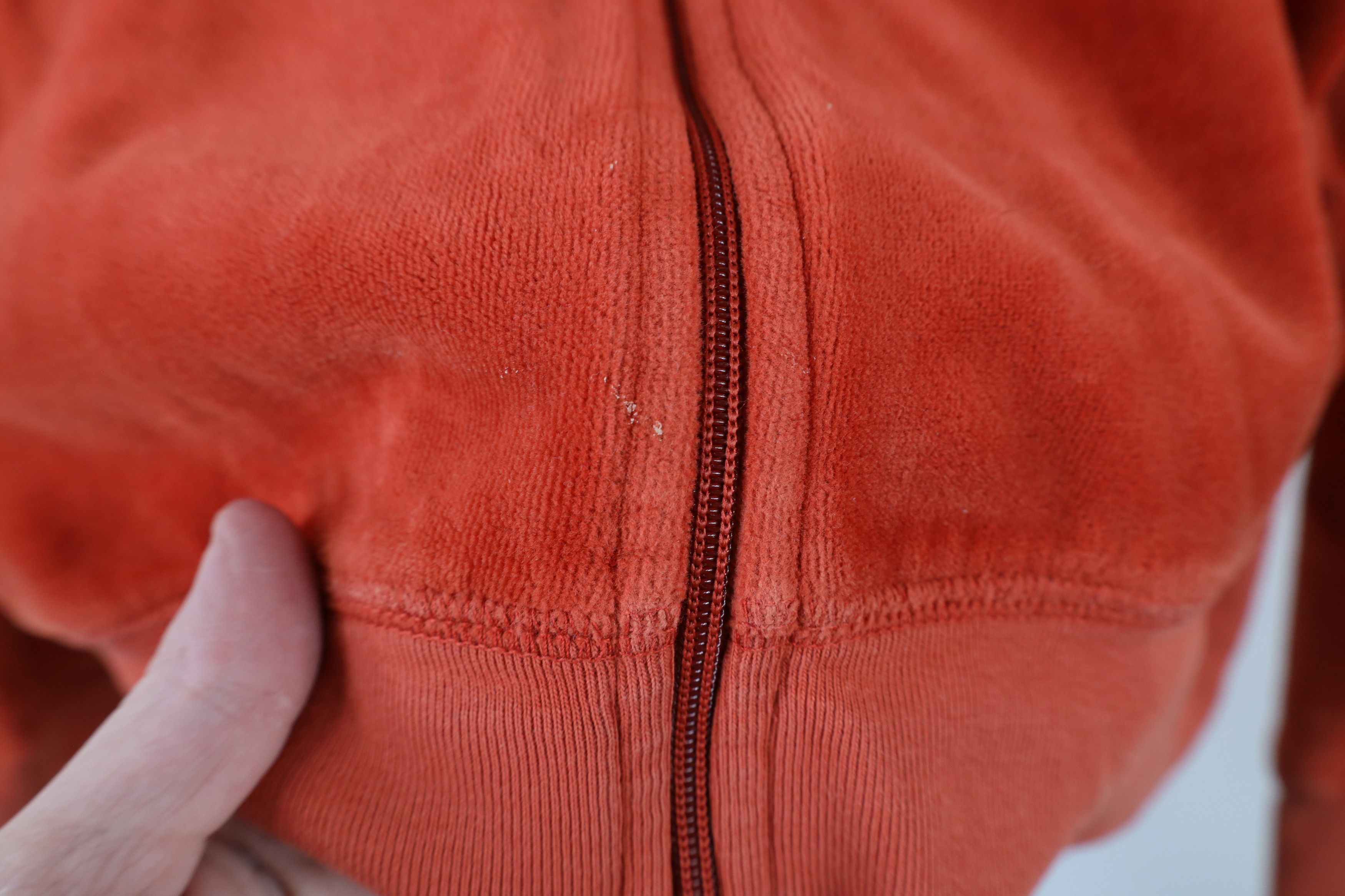 Vintage Vintage 90s Y2K Juicy Couture Velour Full Zip Hoodie Orange Size XL / US 12-14 / IT 48-50 - 12 Thumbnail