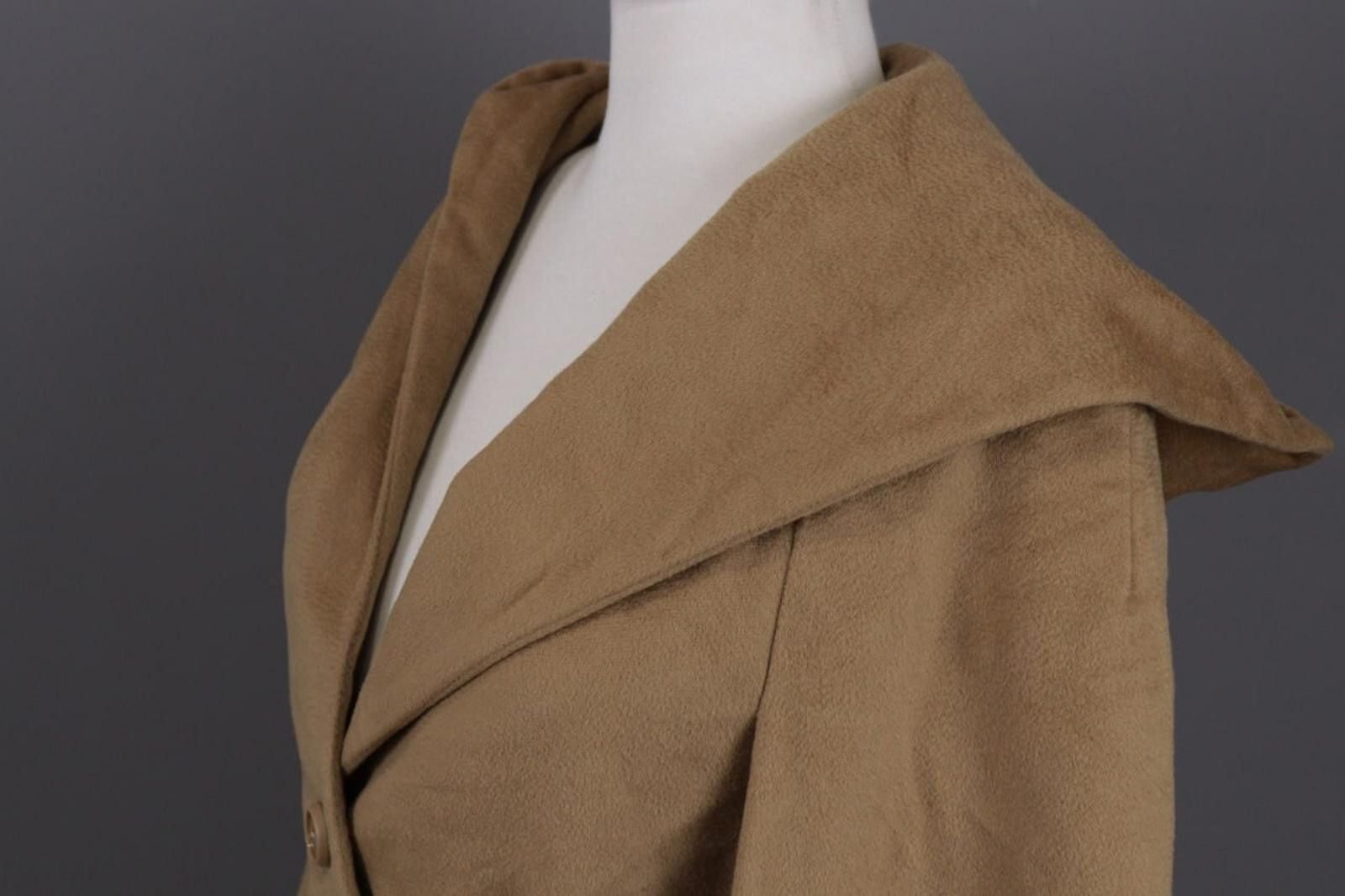 Designer Max Mara Beige Wool Knit Belted Coat Jacket USA 6 / GB 8 Size M / US 6-8 / IT 42-44 - 8 Thumbnail
