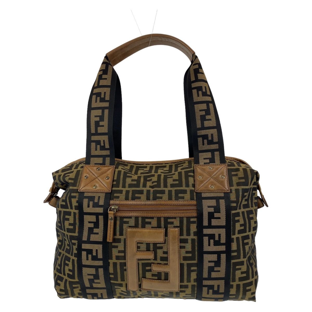 Fendi Fendi Fendi Zucca Canvas/Leather Shoulder Bag 7VS070 Canvas Shoulder Bag 7VS070 in Great Condition Size ONE SIZE - 1 Thumbnail