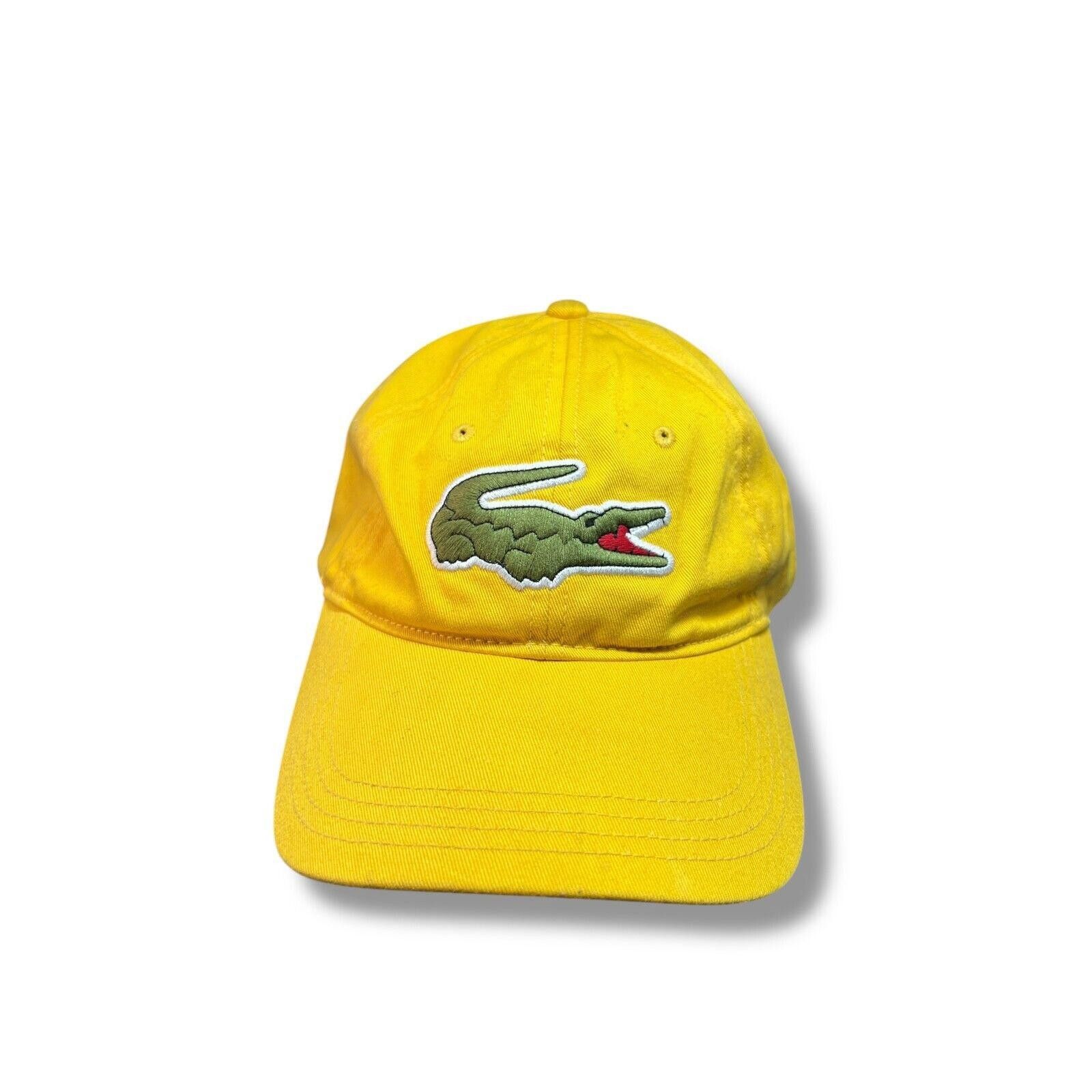 Lacoste Lacoste Yellow Cotton Cap Hat Adjustable Strapback Crocodile Size ONE SIZE - 1 Thumbnail