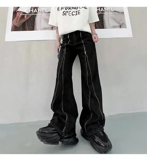Jean Casual Zipper Baggy Denim Size US 32 / EU 48 - 4 Thumbnail