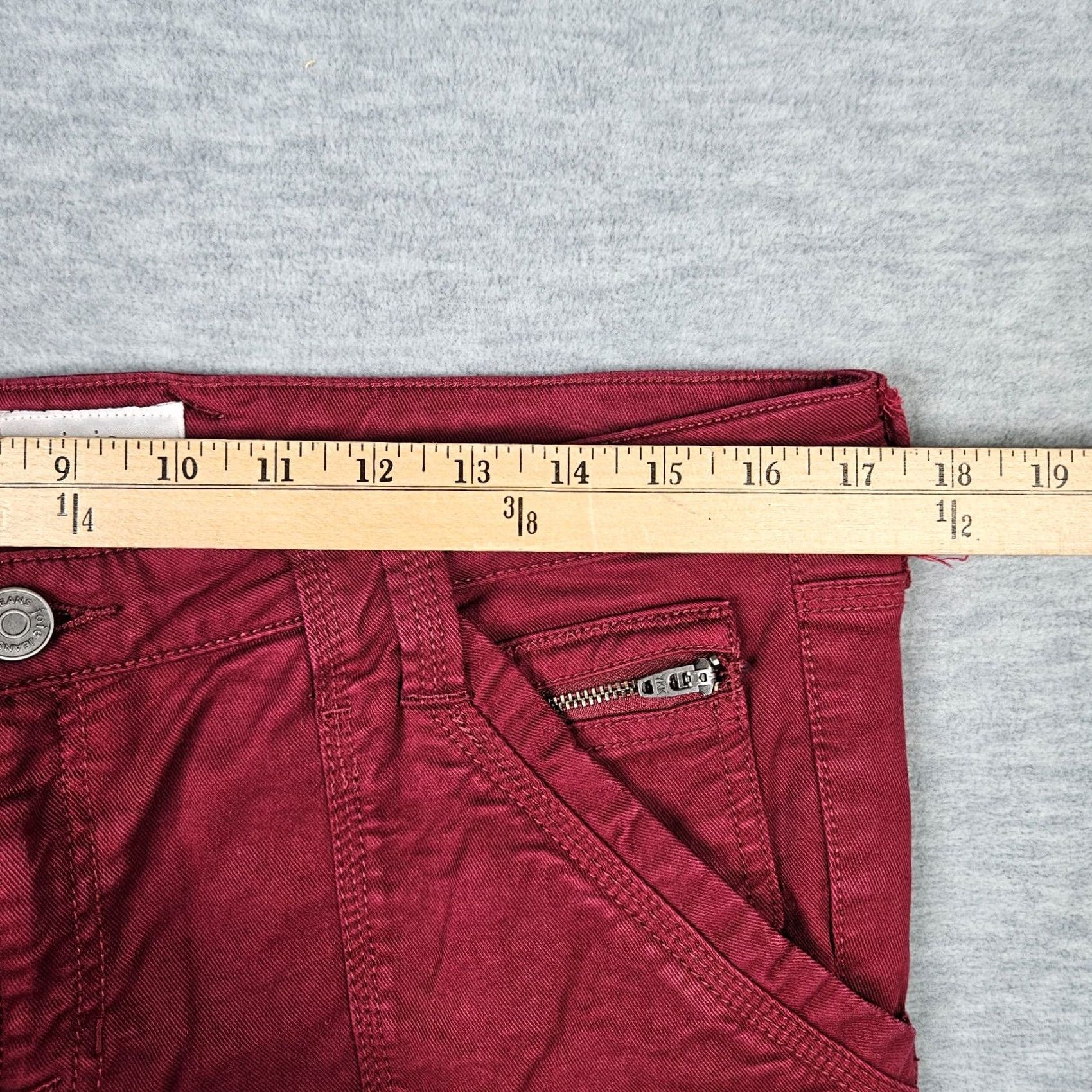 Joie JOIE Jeans Skinny Ankle Zip Burgundy Red Women Size 32 Inseam 26 Regular Rise Mid Shirt? Size 24" / US 00 / IT 34 - 5 Thumbnail