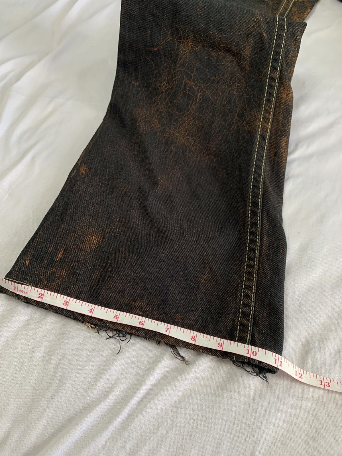 Japanese Brand Flare jeans cracked wash design zippy ziggy japan Size US 29 - 18 Thumbnail