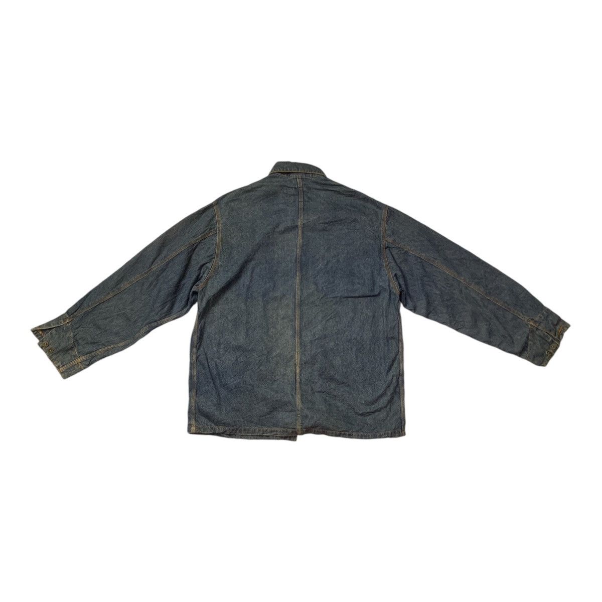 Japanese Brand Rare Design Vintage Machope Chore Denim Jackets Size US L / EU 52-54 / 3 - 3 Thumbnail