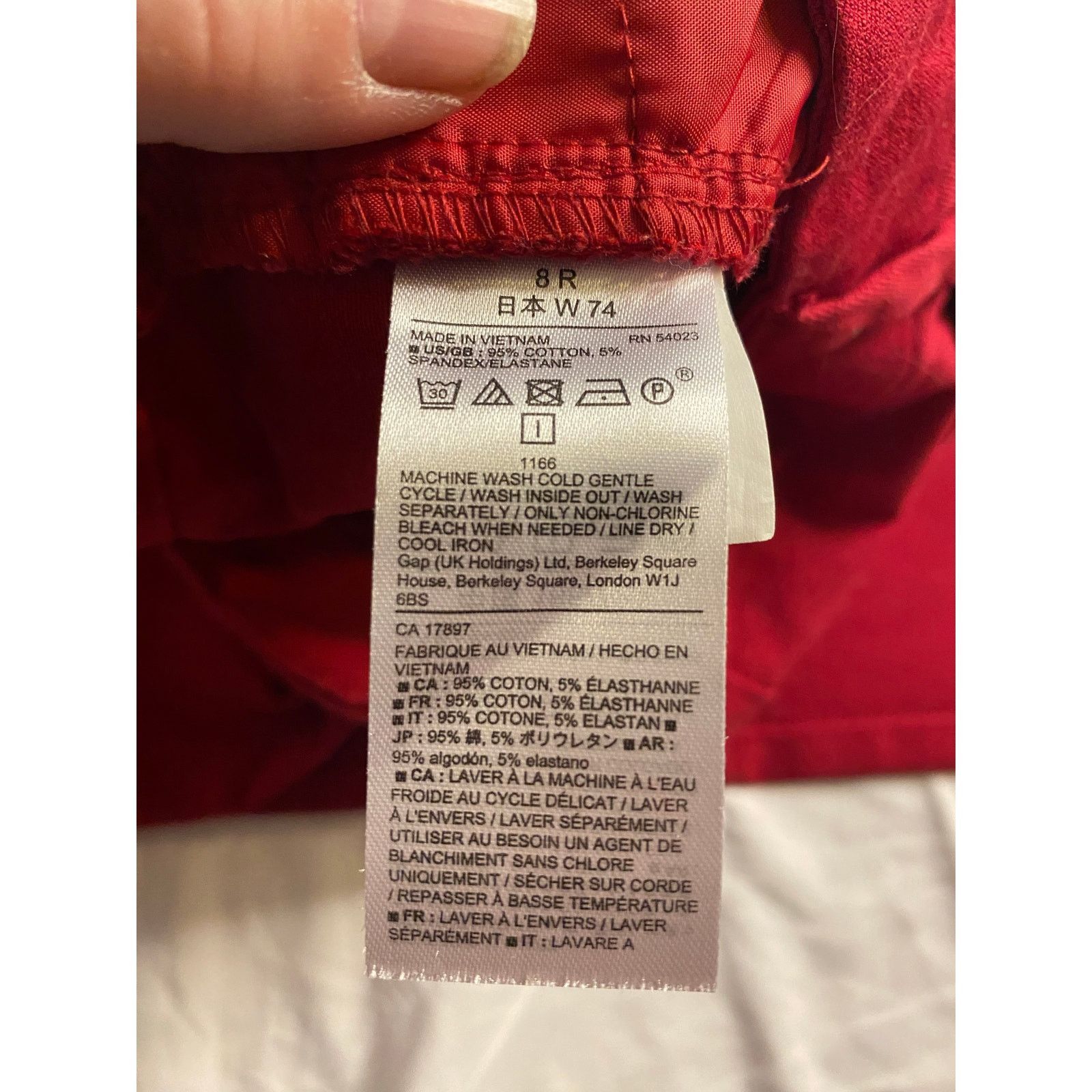 Gap Classic Russian Red Slim City Crop Pants Gap Size 8R Size 30" / US 8 / IT 44 - 4 Thumbnail