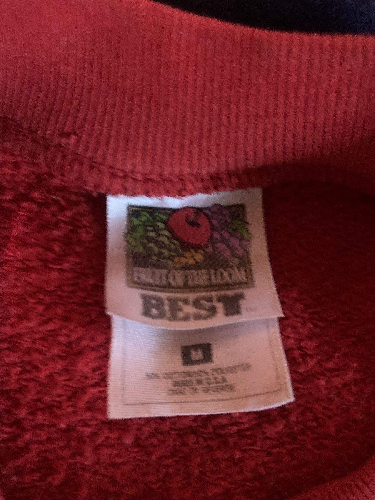 Fruit Of The Loom Red Sweater Casual Streetwear Fashion Y2K Indie Opium 00 Size US S / EU 44-46 / 1 - 2 Thumbnail
