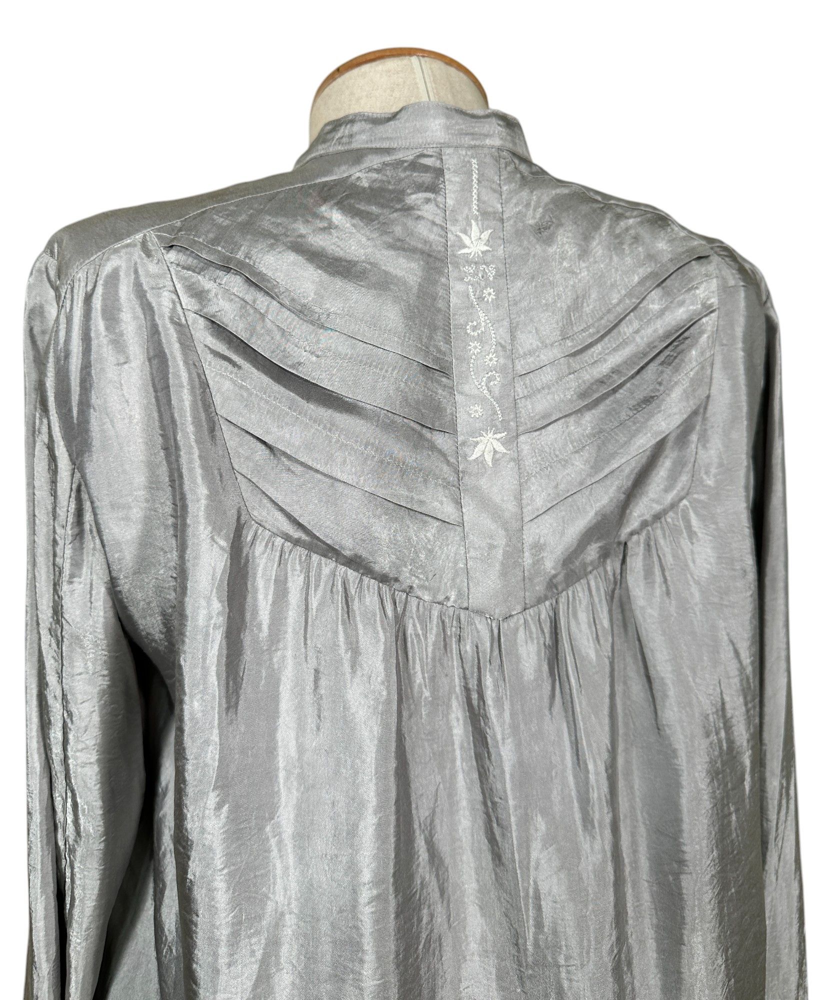 Zadig & Voltaire Therable Grey Metallic Shirt Size L / US 10 / IT 46 - 5 Thumbnail