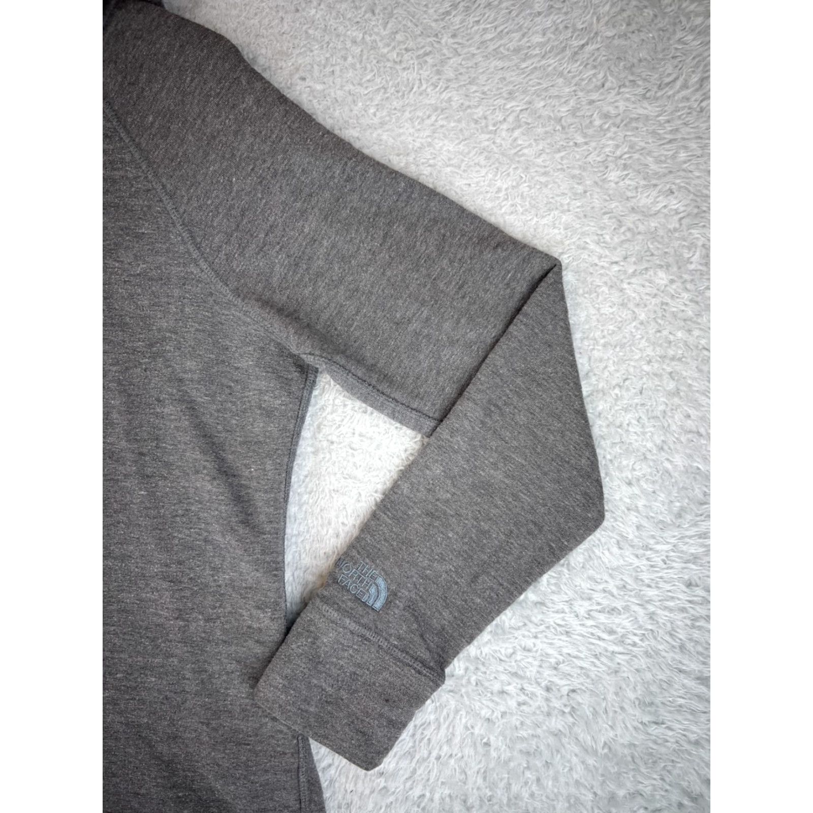 The North Face The North Face Hoodie Womens Medium Gray Back Zip Cotton French Terry Sweater Size M / US 6-8 / IT 42-44 - 4 Thumbnail