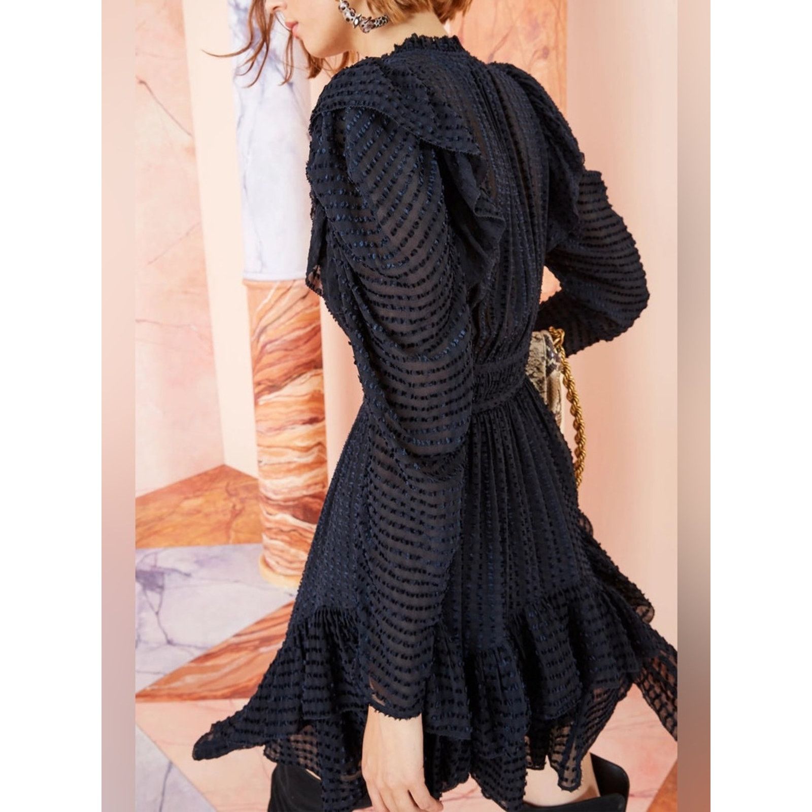 Ulla Johnson Ulla Johnson $575 Leah Dress in Noir Size 4 EUC Size S / US 4 / IT 40 - 4 Thumbnail