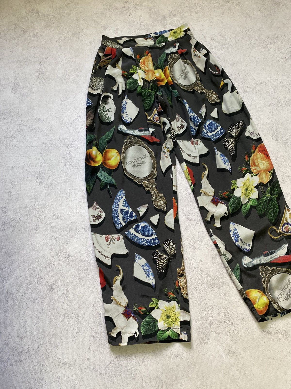 Moschino Womens Moschino Boutique Multicolor Silk Pants Size 40 Size 27" / US 4 / IT 40 - 3 Thumbnail