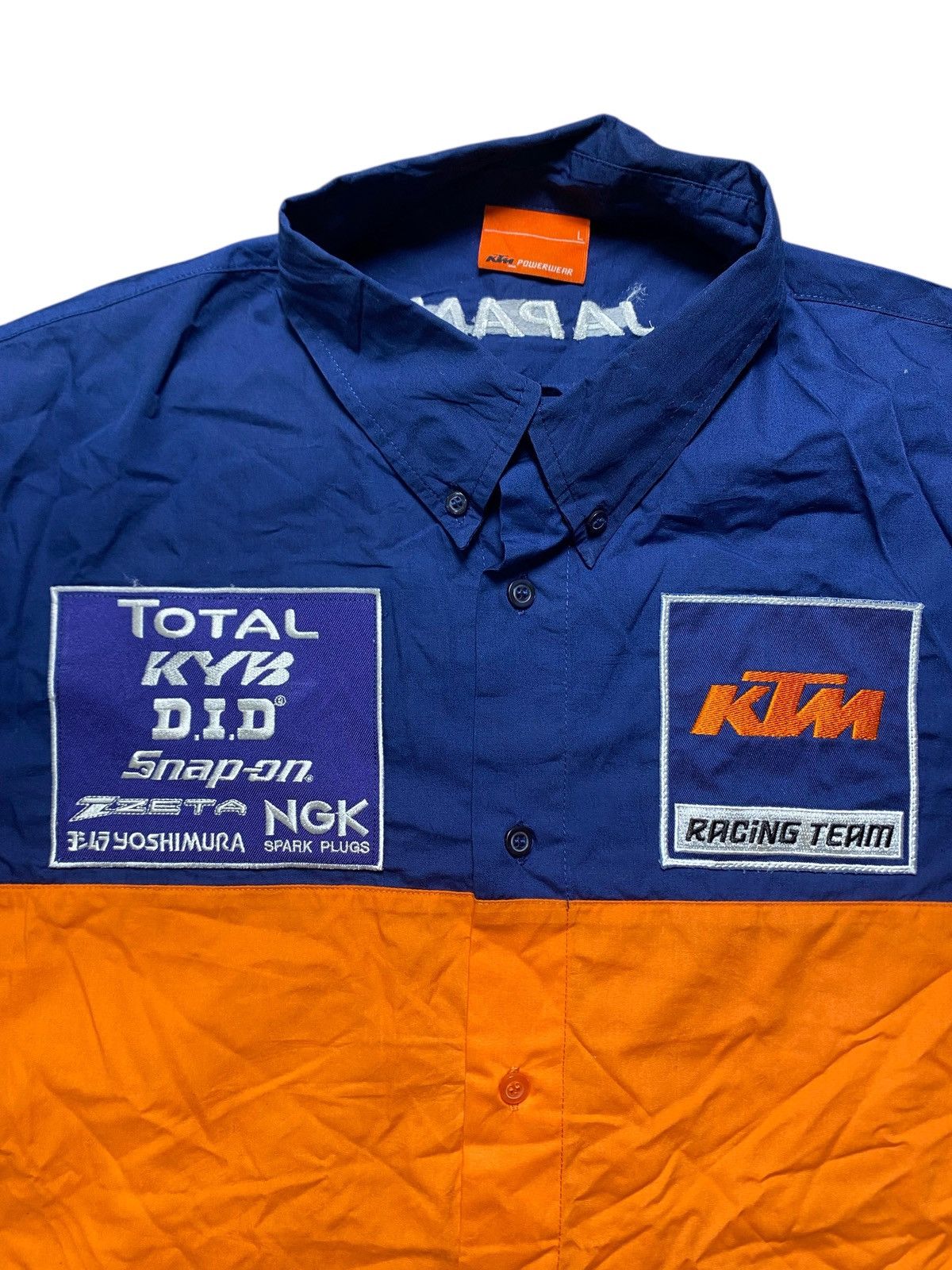 Japanese Brand VINTAGE KTM RACING TEAM JAPAN SHIRT Size US L / EU 52-54 / 3 - 8 Thumbnail