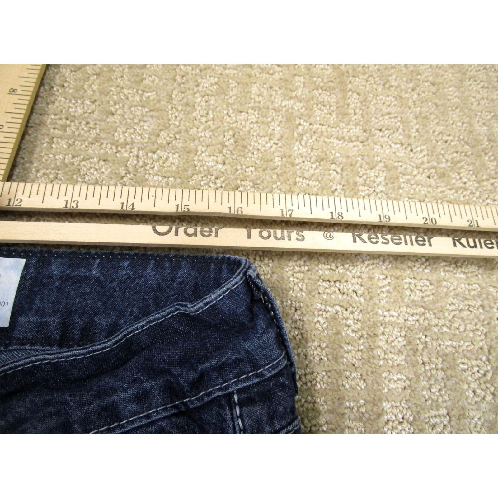 Denime LAPCO Jeans Women 10 Blue Straight Flame-Resistant Denim Pants Dark Wash 5-Pocket Regular Size 32 Blue Size 32" / US 10 / IT 46 - 5 Thumbnail