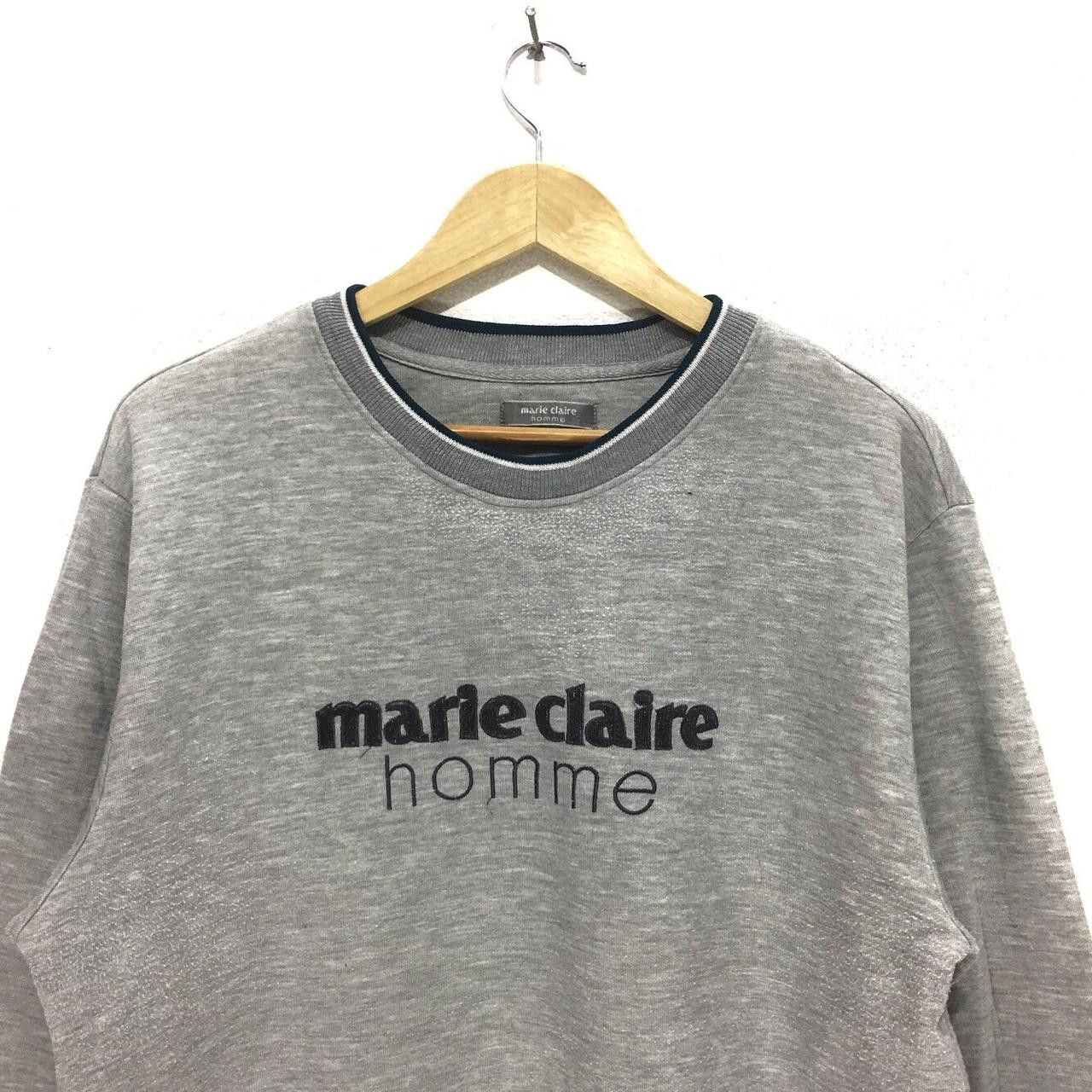 Vintage Vintage MARIE CLAIRE HOMME Gray Crewneck Sweater Sweatshirt Size L / US 10 / IT 46 - 2 Thumbnail