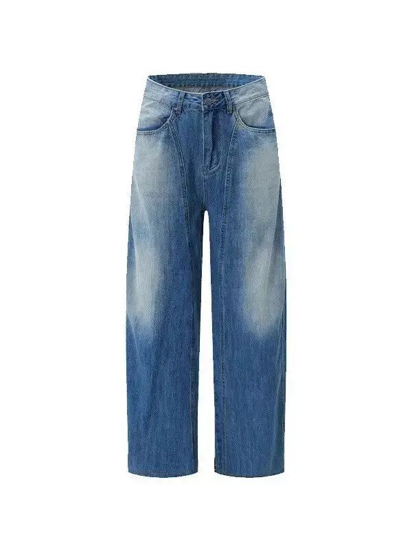 Japanese Brand Retro loose wide leg patchwork jeans Size US 32 / EU 48 - 5 Thumbnail