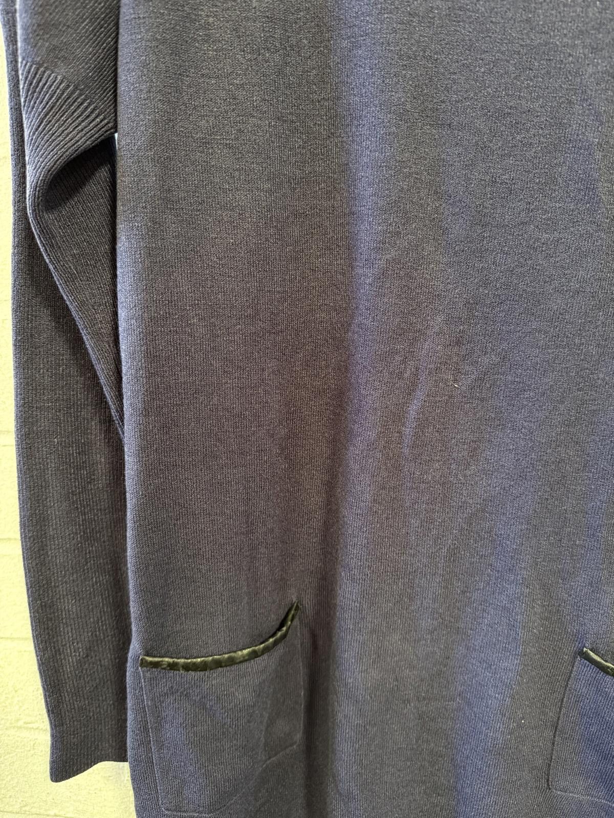 NEXT Next Grey Ribbed Knit Zip-Up Sweater with Pockets, Size M Size M / US 6-8 / IT 42-44 - 2 Thumbnail