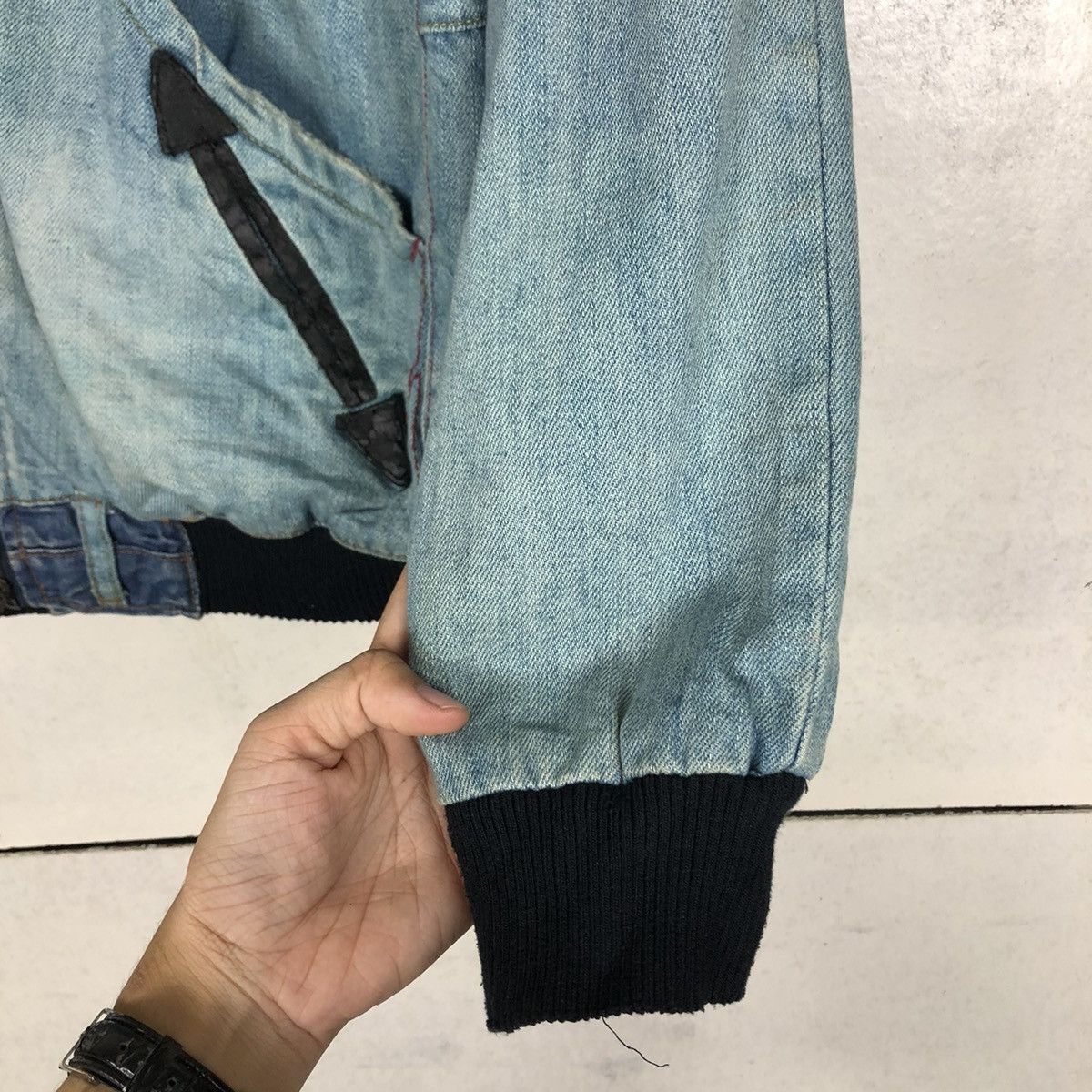 Japanese Brand 📌VINTAGE BOMBER DENIM JACKET INDIGO DESIGN DESIGUAL Size US S / EU 44-46 / 1 - 16 Thumbnail