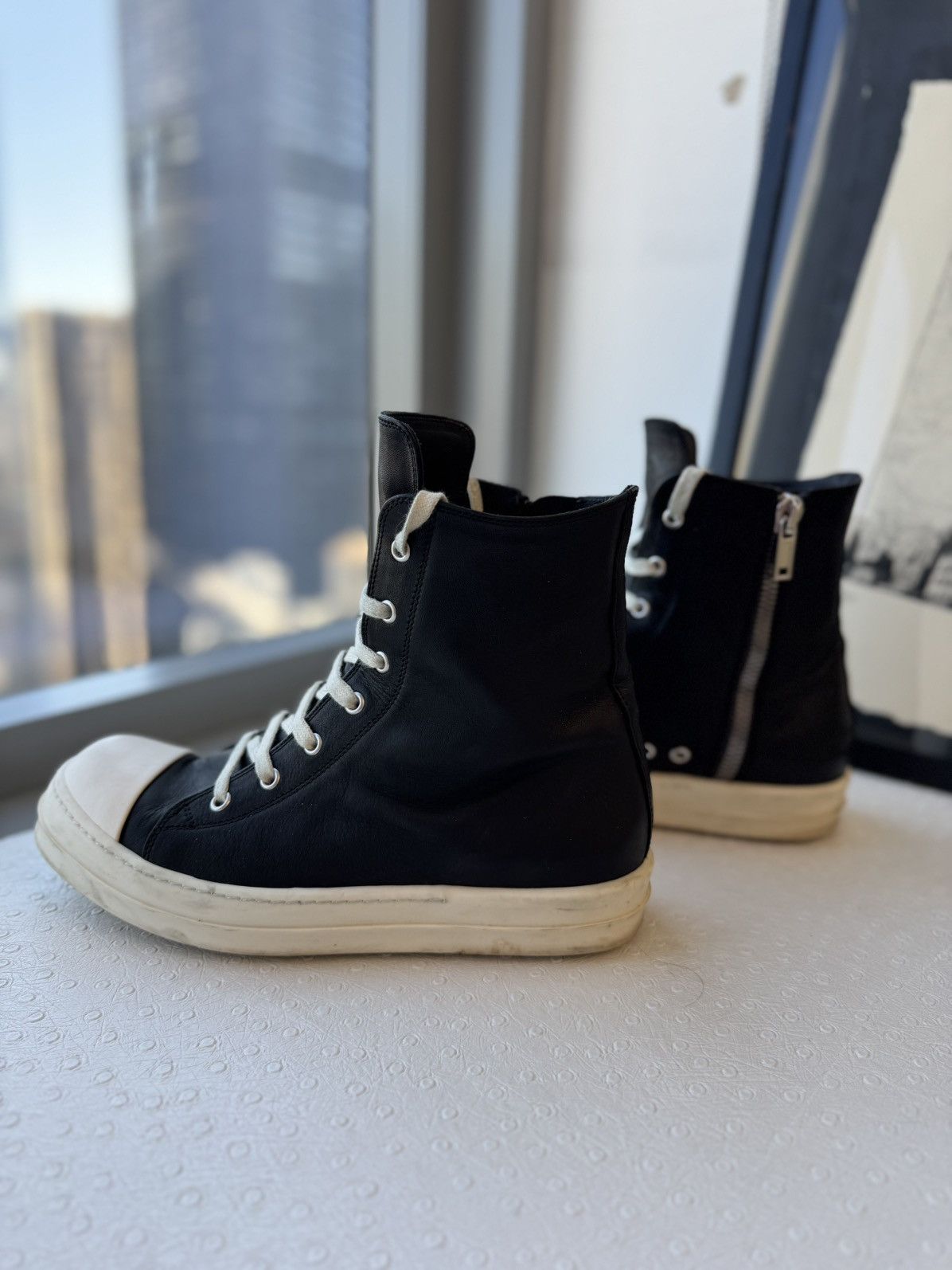 Rick Owens Rick Owens Ramones hi top sneakers Size US 8 / EU 41 - 1 Thumbnail