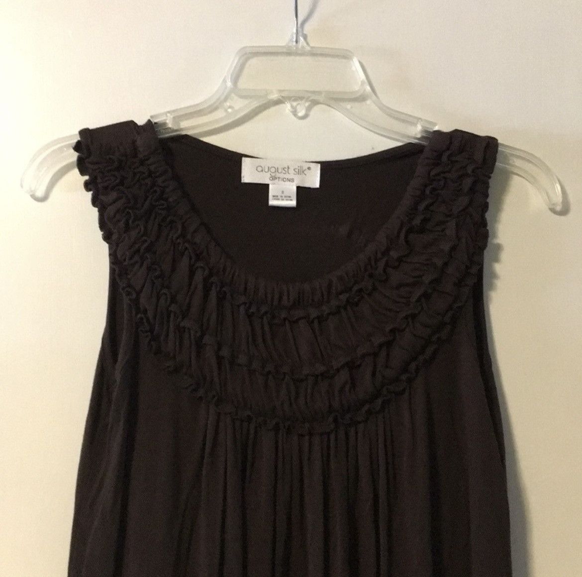 Other August Silk Brown Ruffled Top Size S / US 4 / IT 40 - 2 Thumbnail