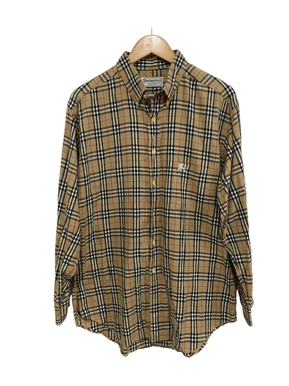 image of Vintage Burberry Nova Check Button Down, Men's (Size Large)