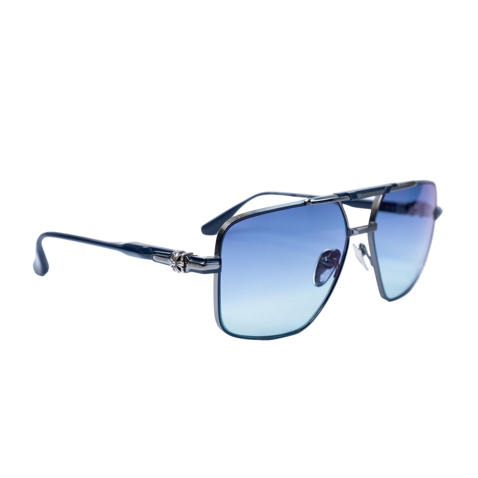Chrome Hearts Nailer Navy Blue Sunglasses Size ONE SIZE - 2 Thumbnail