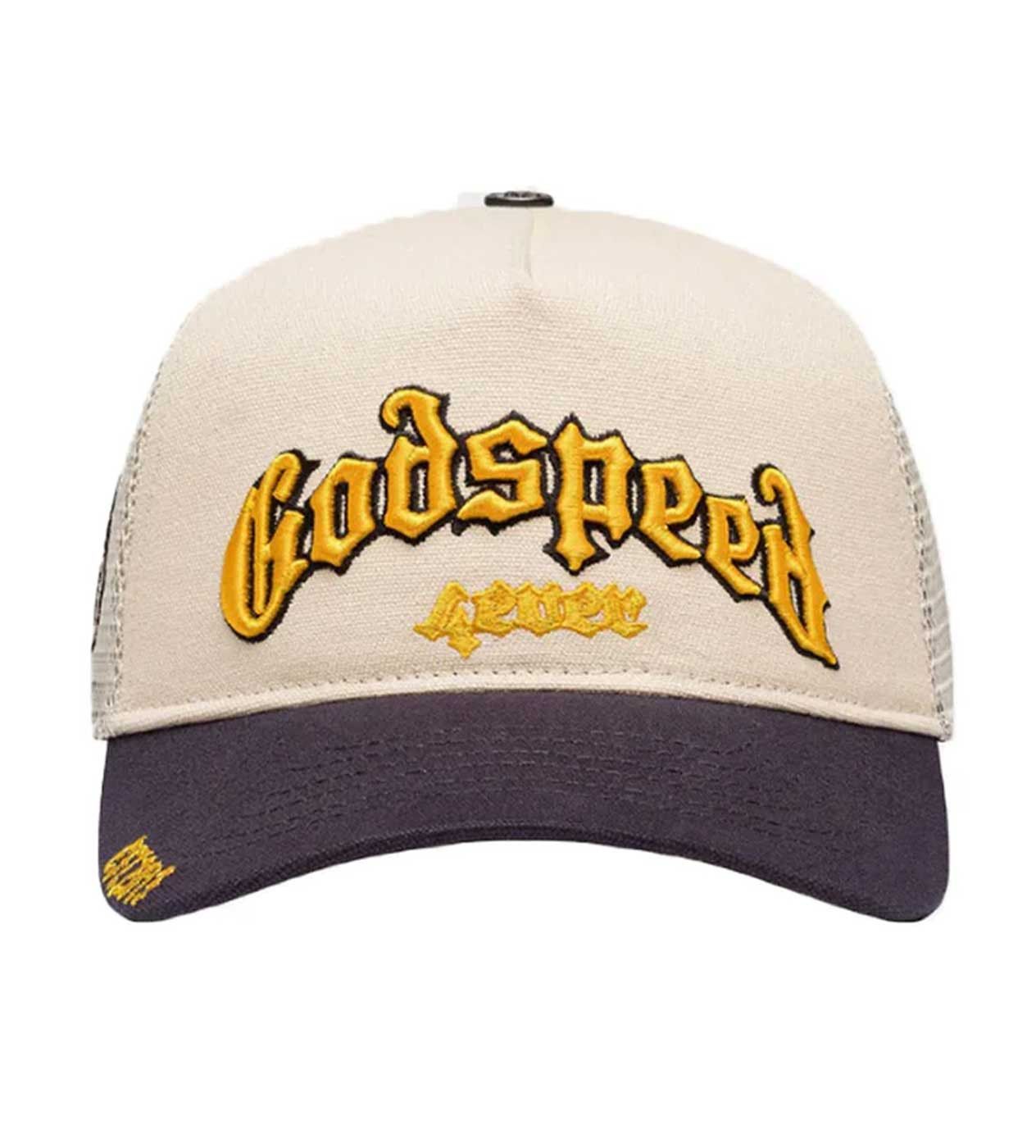 Godspeed Forever Trucker Hat Bone/Yellow/Navy Size ONE SIZE - 1 Thumbnail