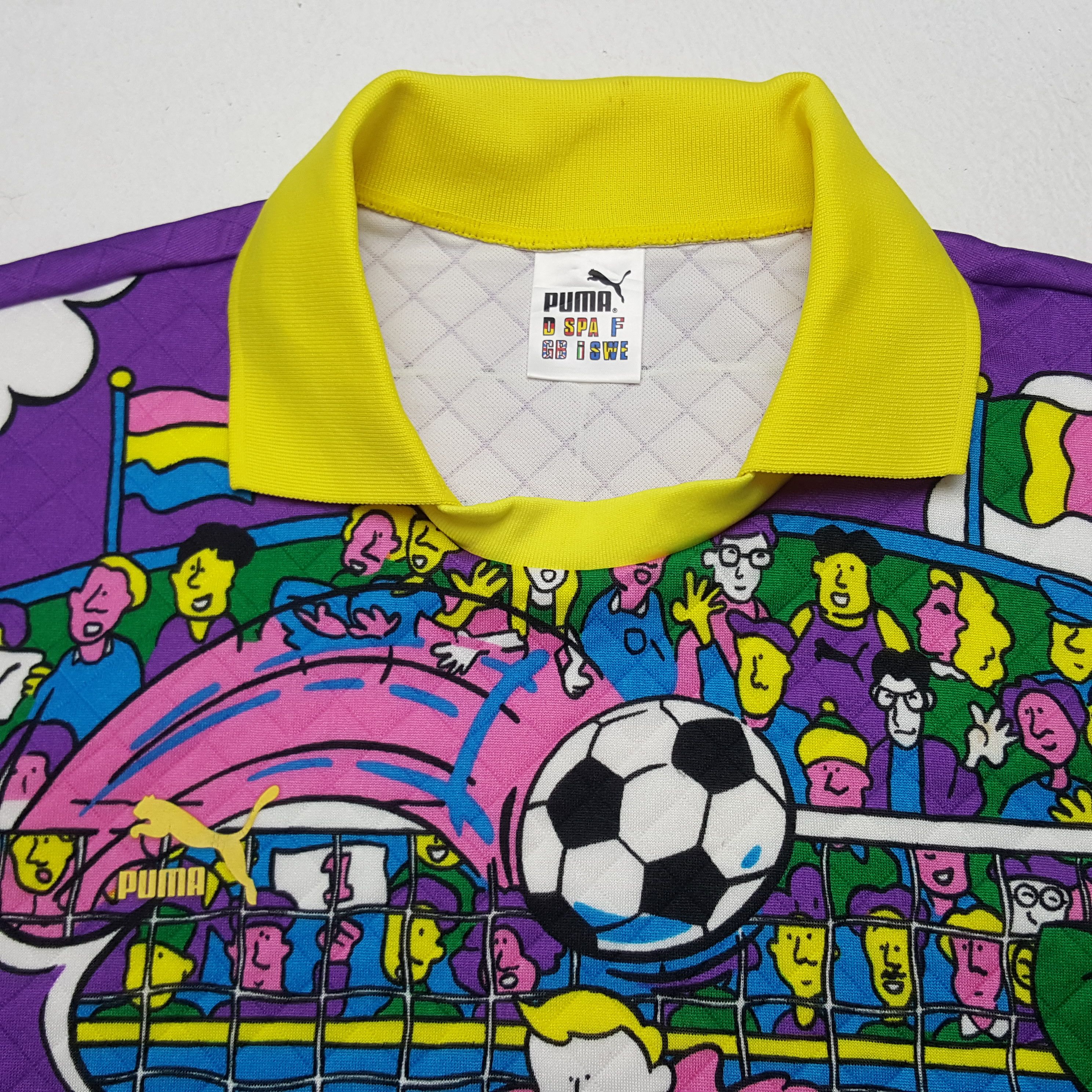 Puma × Vintage Vintage Puma Fullprint Sport Collared Sweatshirt Size US L / EU 52-54 / 3 - 6 Thumbnail