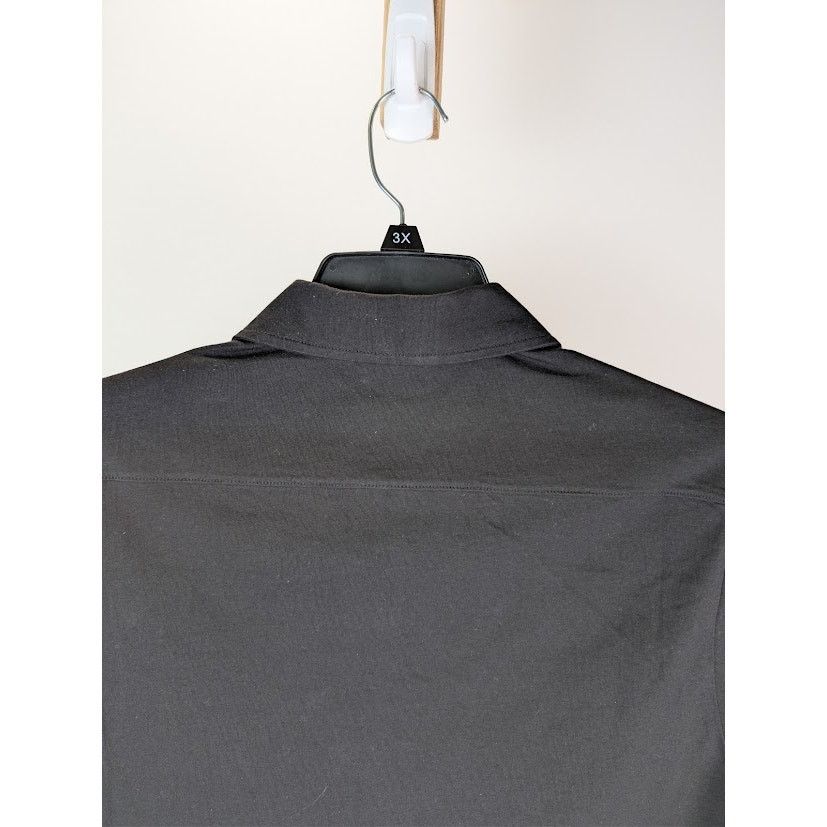 Dries Van Noten o1rshd1 Men's Solid Polo Shirt in Black Size US M / EU 48-50 / 2 - 12 Thumbnail