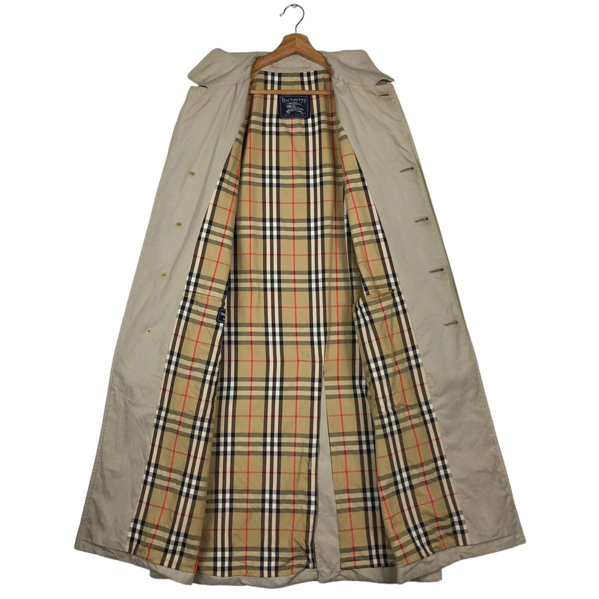 Burberry 🔥VINTAGE BURBERRYS MADE IN ENGLAND LONG JACKET NOVA CHECK Size US M / EU 48-50 / 2 - 14 Thumbnail