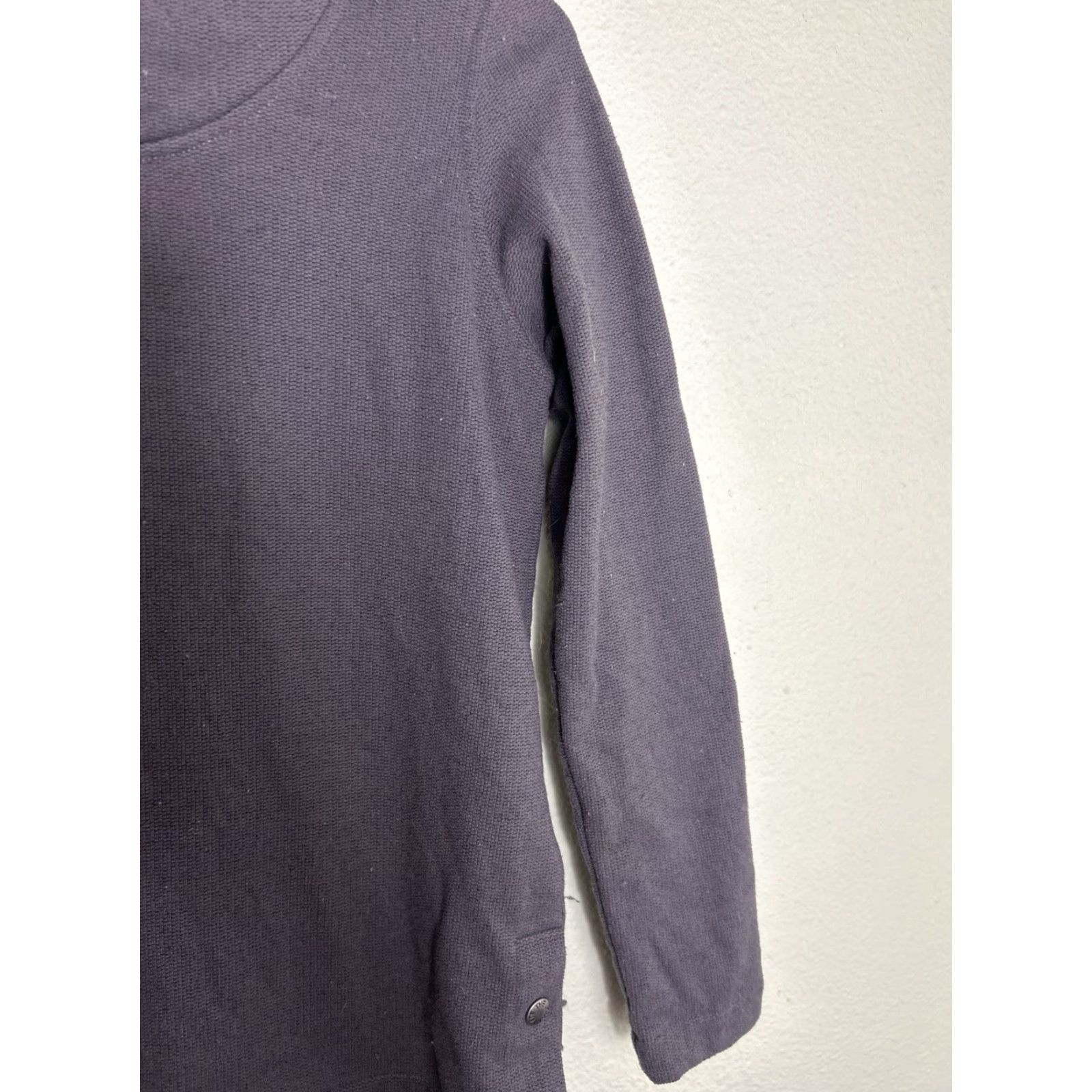 The North Face The North Face Women’s Small Fleece Pullover Hoodie Jacket Gray Knit Stitch Snap Pullover Kangaroo Pockets Logo Size S / US 4 / IT 40 - 4 Thumbnail