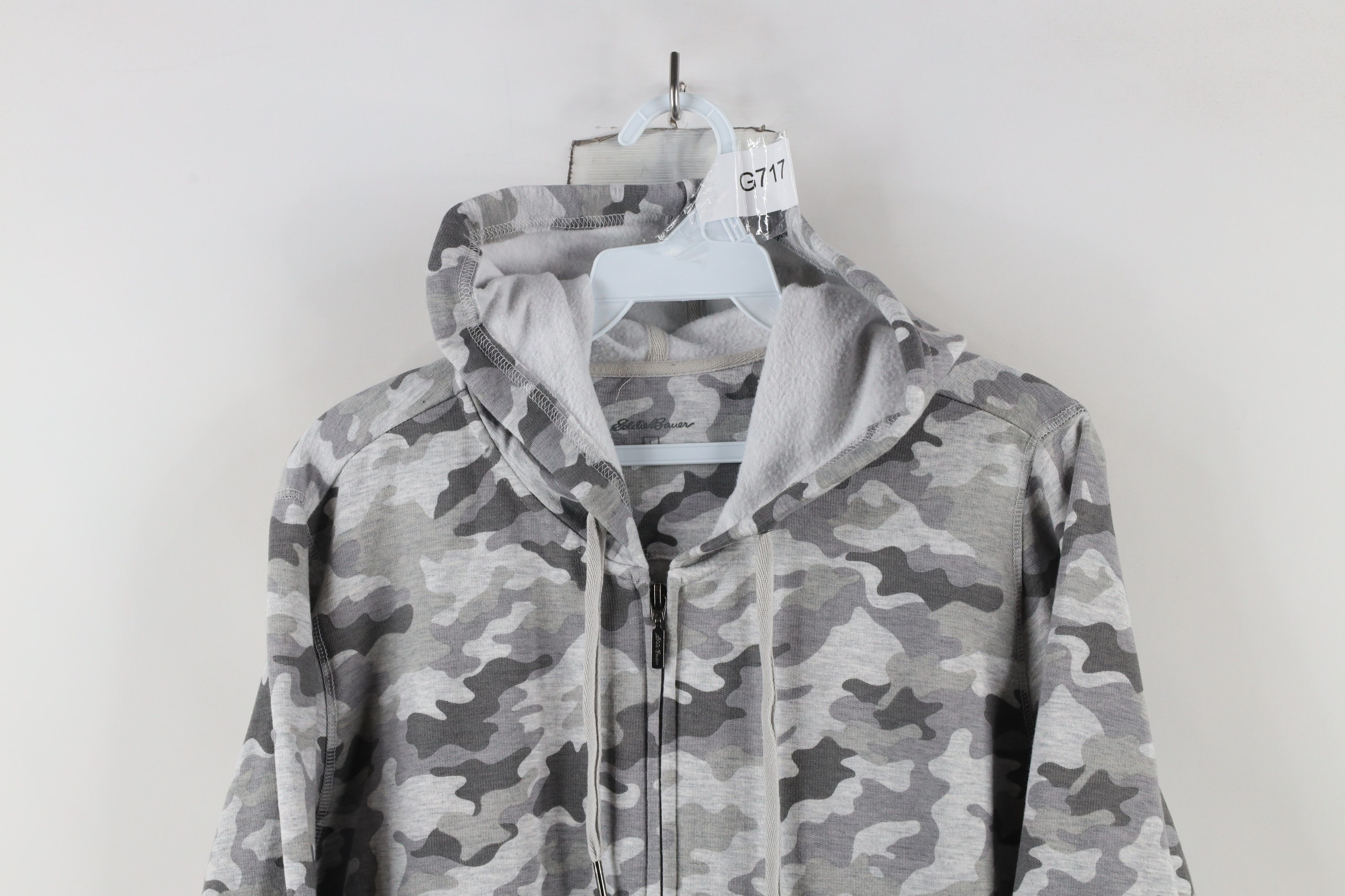 Eddie Bauer × Vintage Eddie Bauer Spell Out Full Zip Camouflage Hoodie Sweatshirt Size L / US 10 / IT 46 - 2 Thumbnail