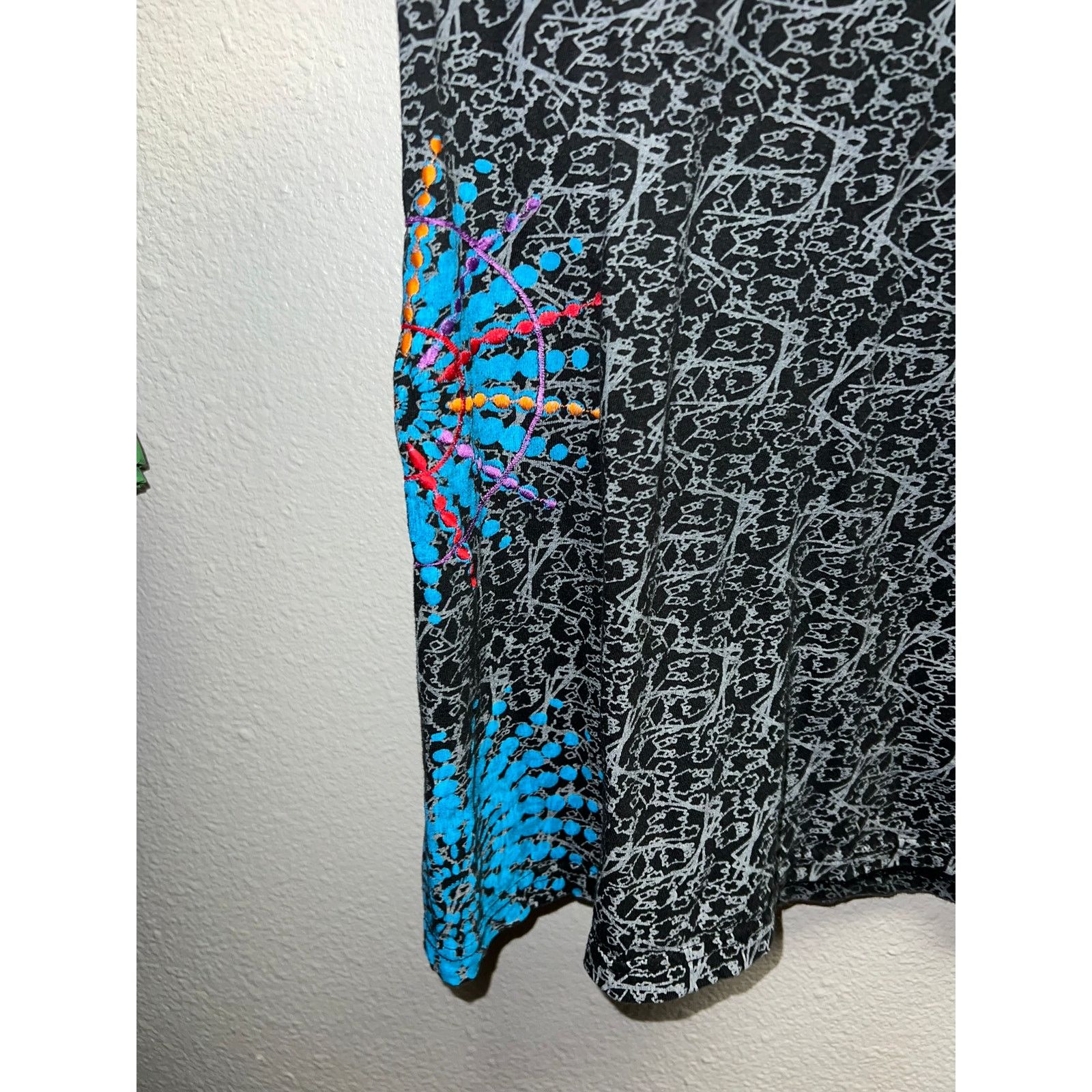 Vintage Womens Lunieva Dress Top Short Boho Bohemian Geometric XL Size XL / US 12-14 / IT 48-50 - 5 Thumbnail