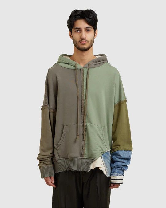 $1350 NWT Greg Lauren Greens Fragment Hoodie US-XL (Size 4)
