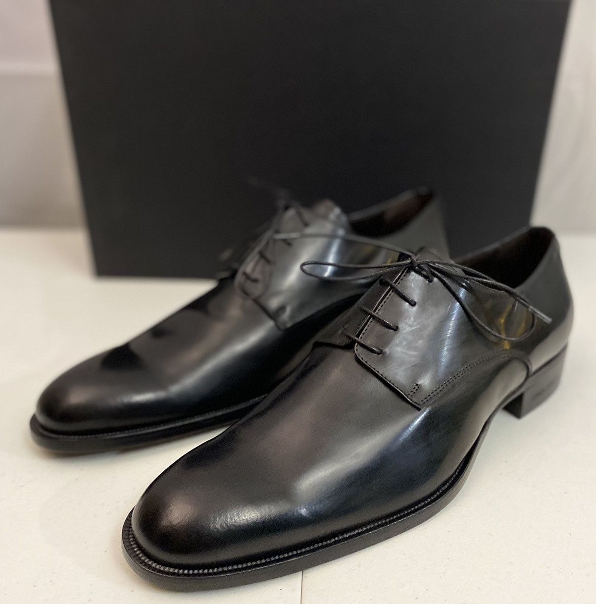 Dsquared2 Dsquared2 🇮🇹 Black Polished Leather Evening Derby 11 NEW Size US 11 / EU 44 - 1 Thumbnail