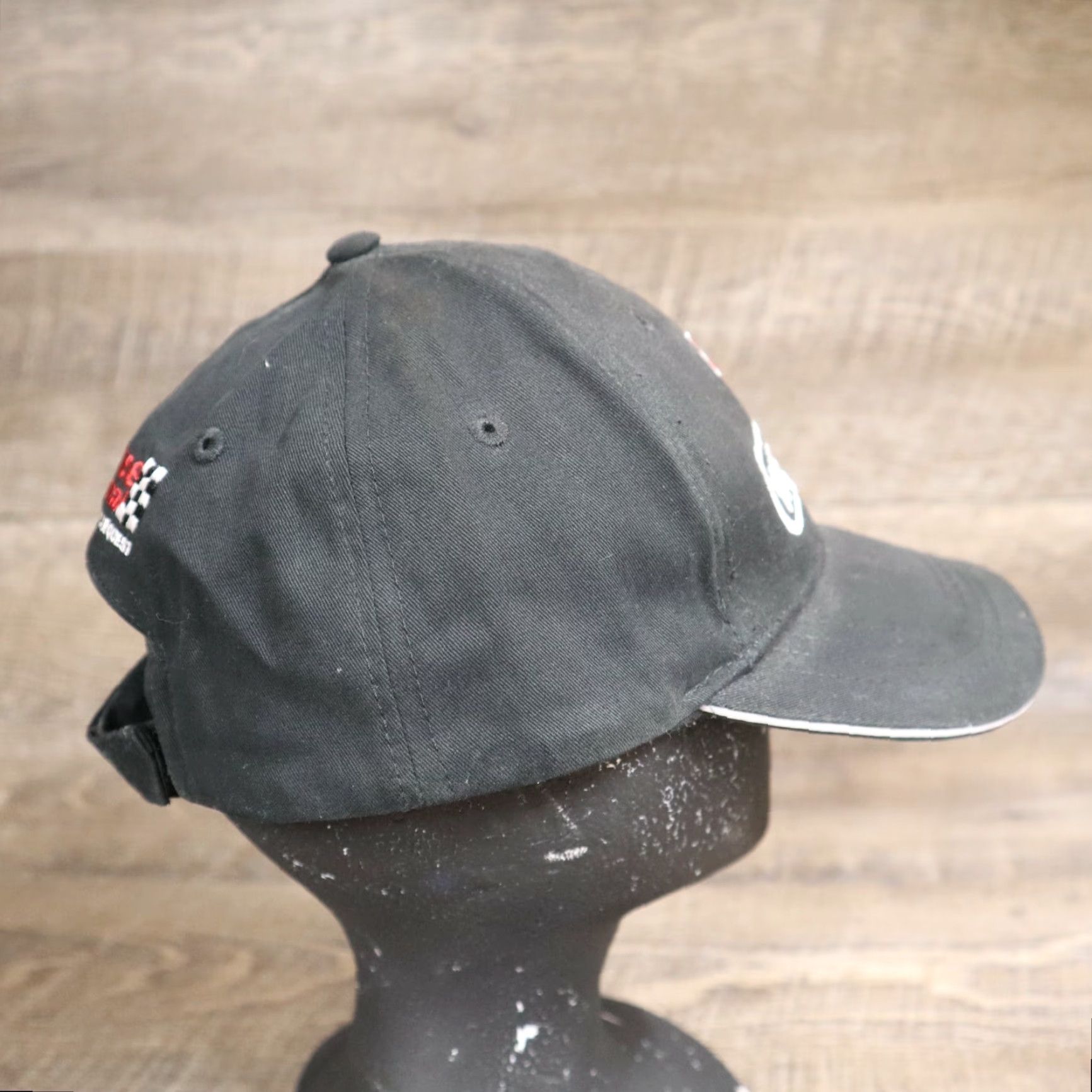 Vintage Men Black One Size Adjustable Cotton Baseball Cap Size ONE SIZE - 3 Thumbnail