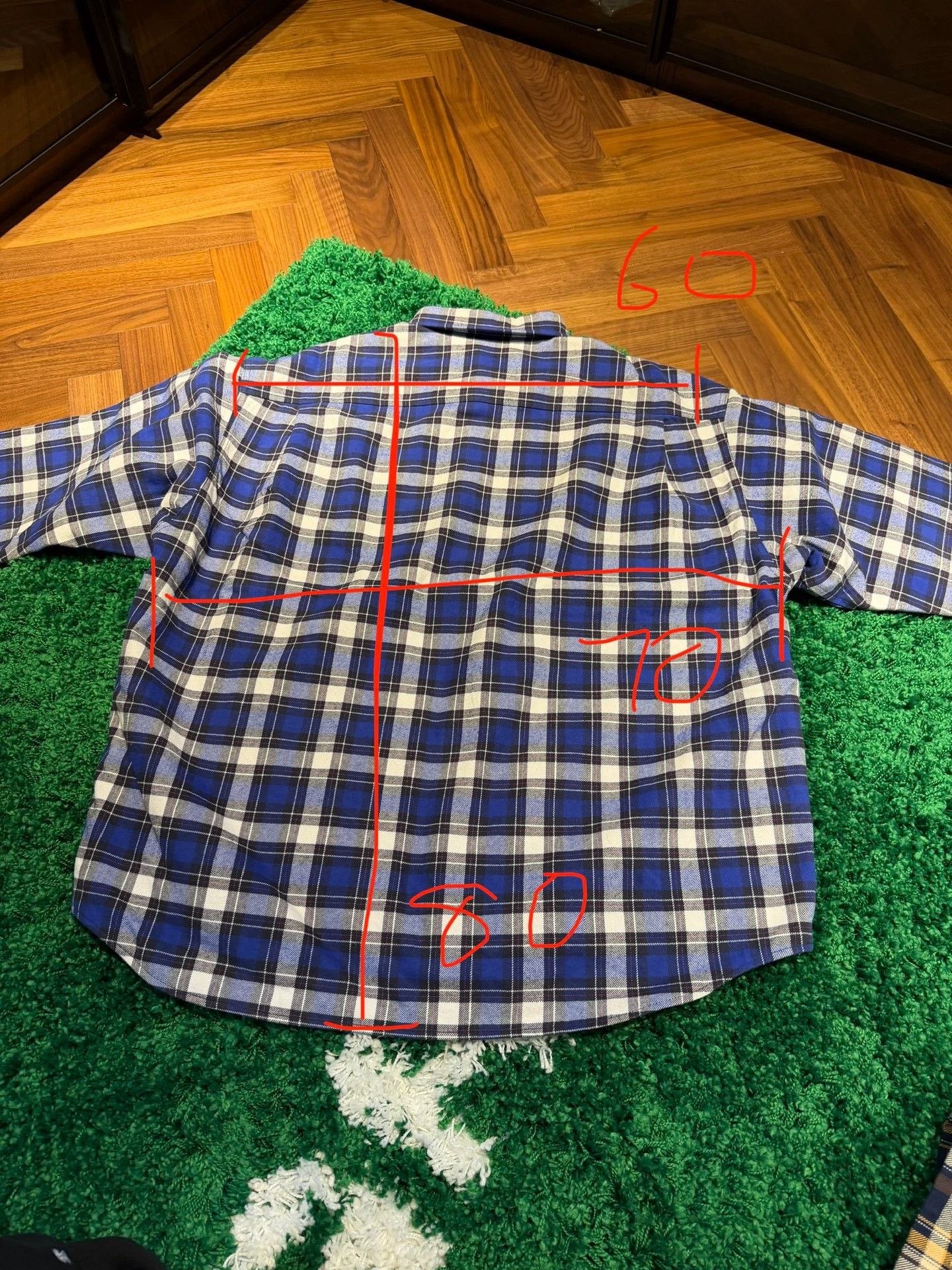 Balenciaga Balenciaga Blue Plaid Quilted Shirt, Size 38 Size US M / EU 48-50 / 2 - 2 Thumbnail