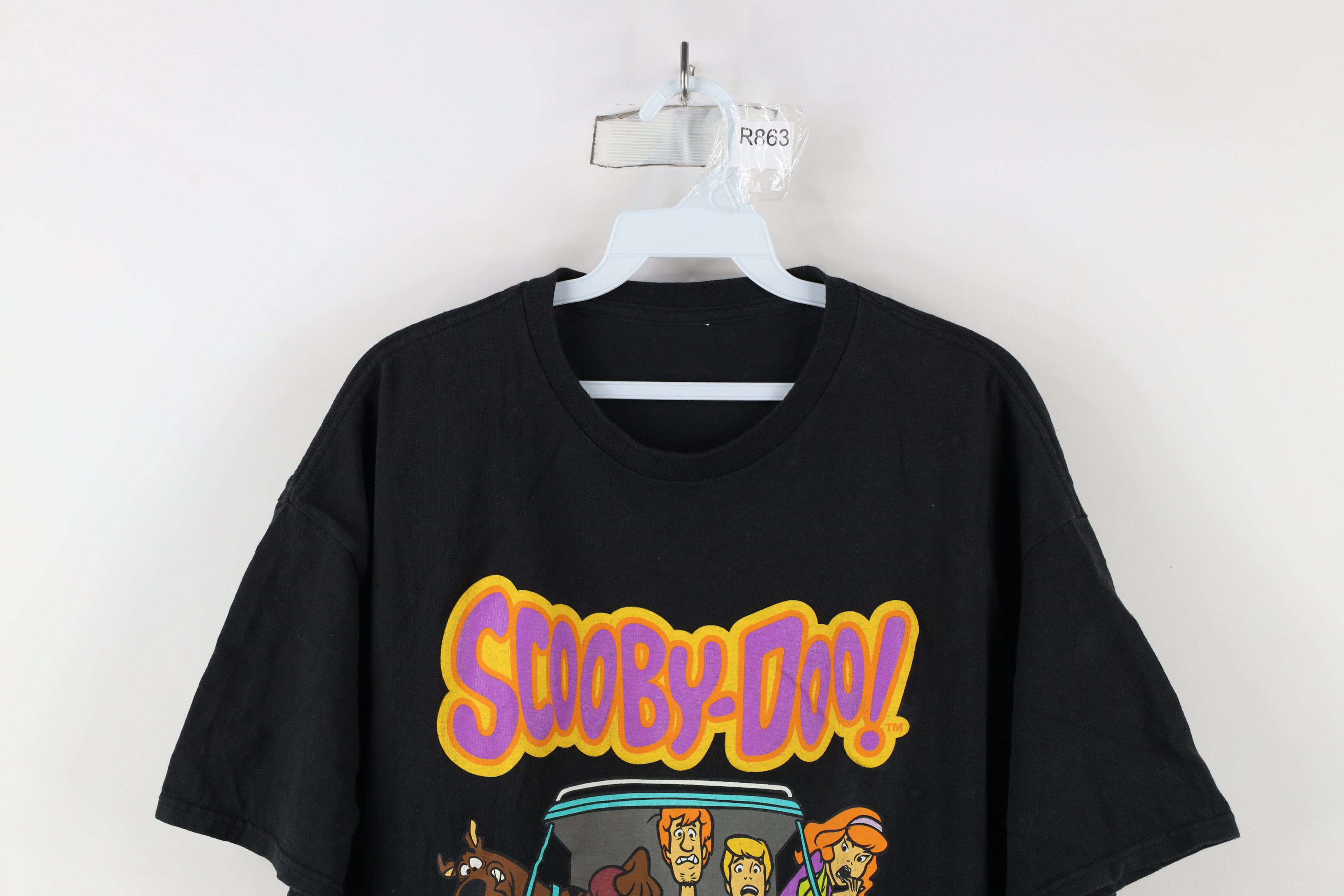 Vintage Vintage 90s Scooby Doo Cartoon T-Shirt Black Cotton Size US XL / EU 56 / 4 - 2 Thumbnail