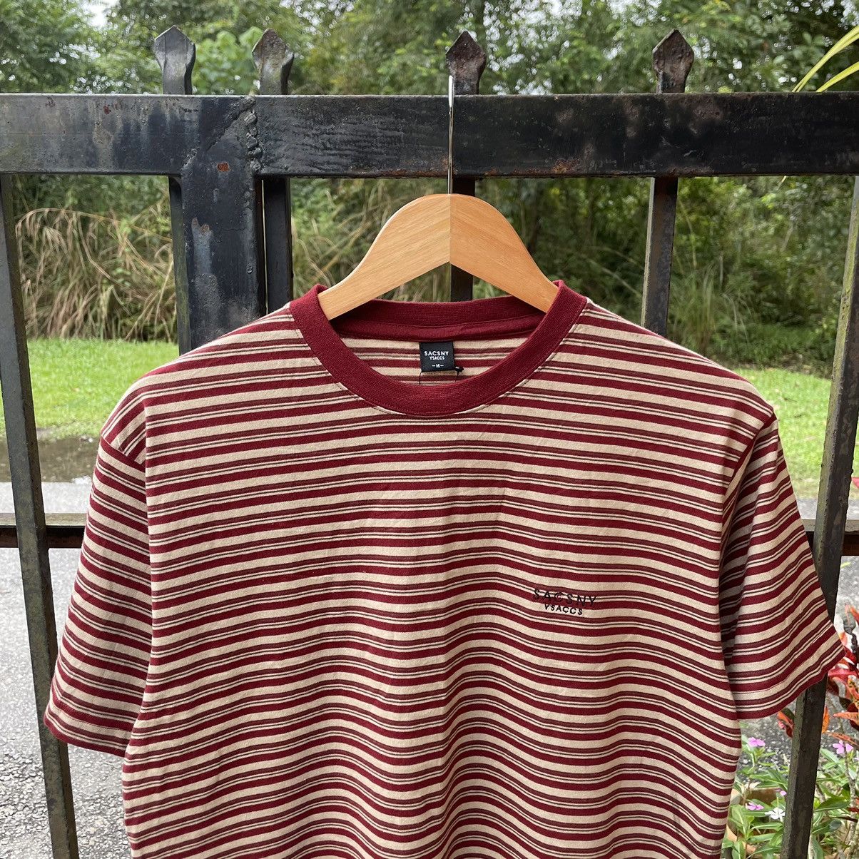 Designer × Vintage × Yohji Yamamoto 🔥🇯🇵NOS Unworm Sacsny Ysaccs By Yohji Yamamoto Striped Tee Size US M / EU 48-50 / 2 - 4 Thumbnail