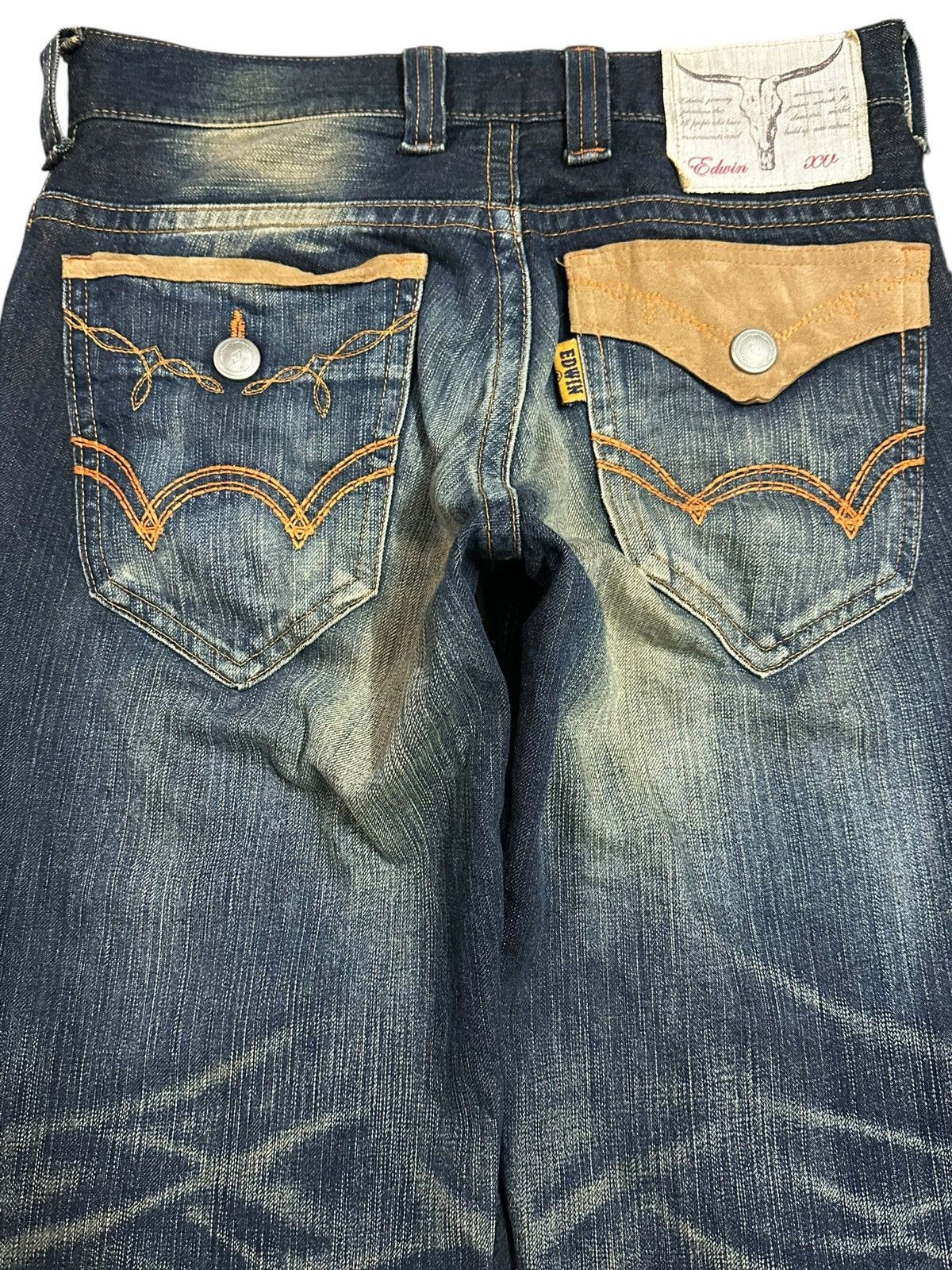 Edwin Vintage Edwin Blue Trip Blue Wash Distressed Loose Jeans Size US 31 - 5 Thumbnail