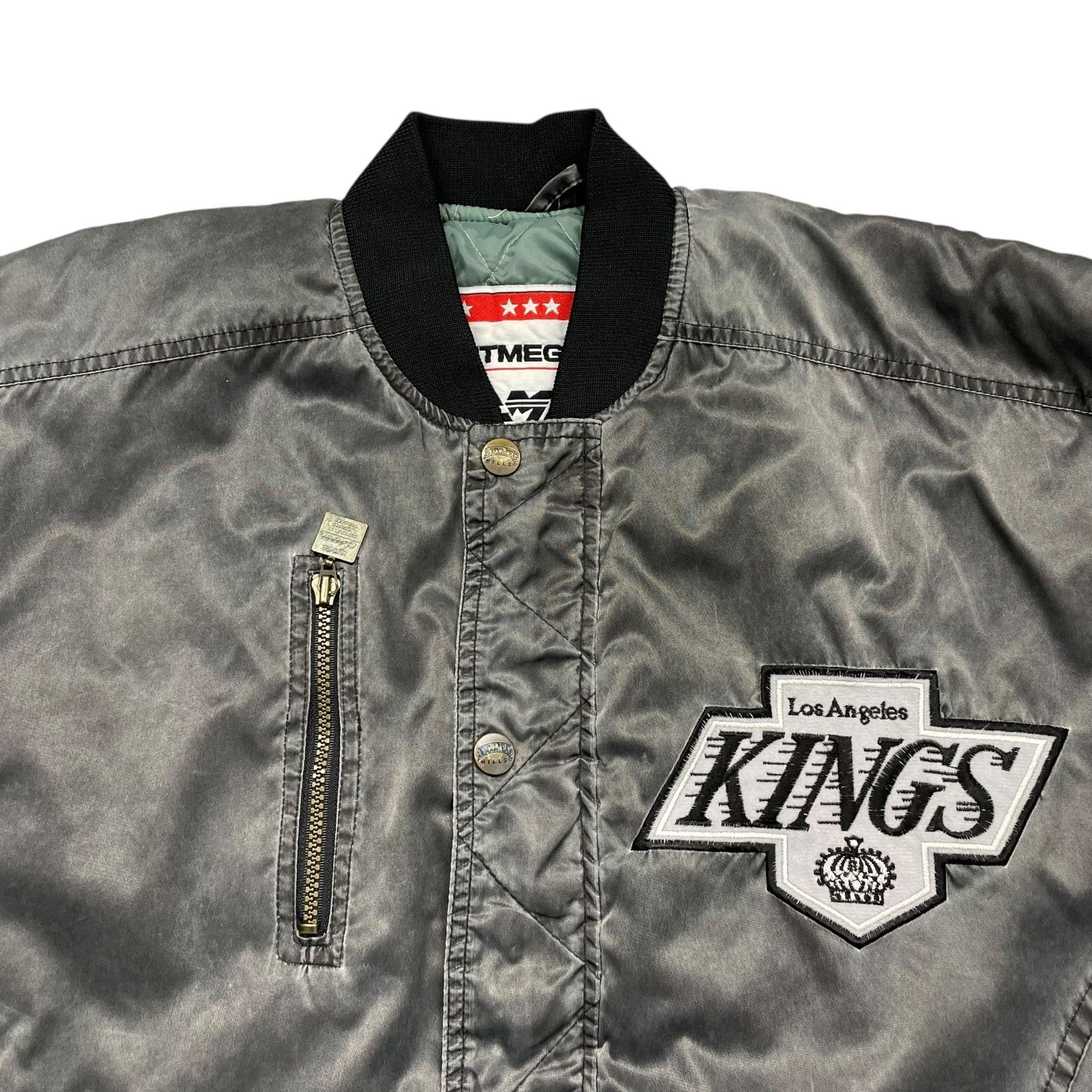 NHL RARE VTG 90s LOS ANGELES KINGS GRETZKY NUTMEG SATIN JACKET M Size US M / EU 48-50 / 2 - 4 Thumbnail