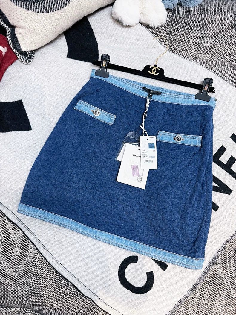 Chanel Chanel Early spring blue diamond checkered diamond buckle Size 25" / US 0 / IT 36 - 8 Thumbnail